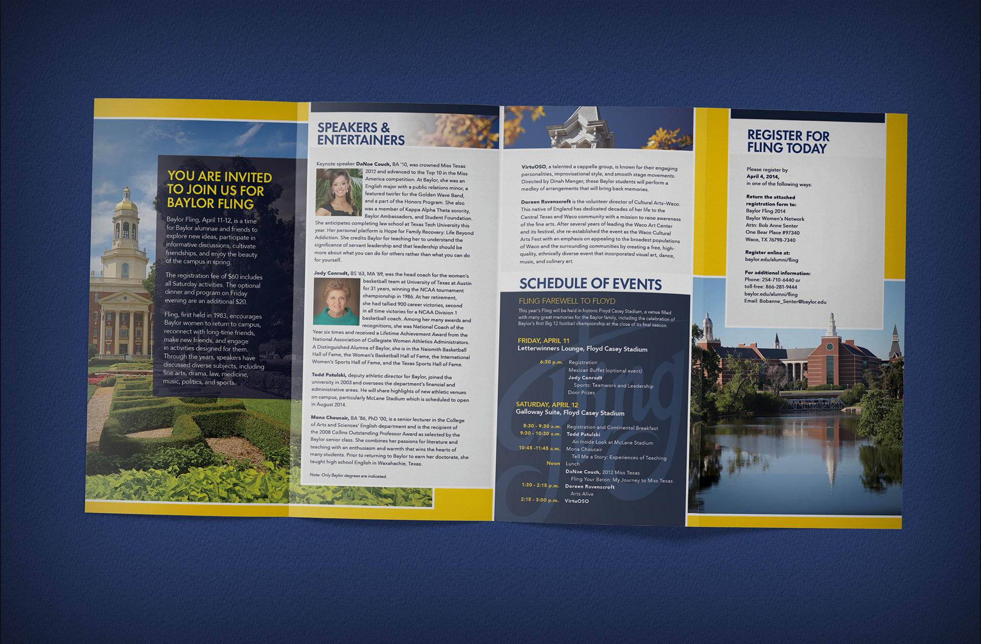 Baylor Fling | 2014 Women's Event Brochure Interior