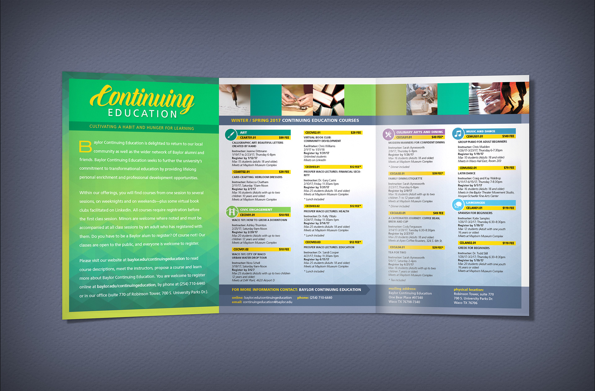 Baylor Continuing Education | Winter/Spring 2017 | Brochure Interior