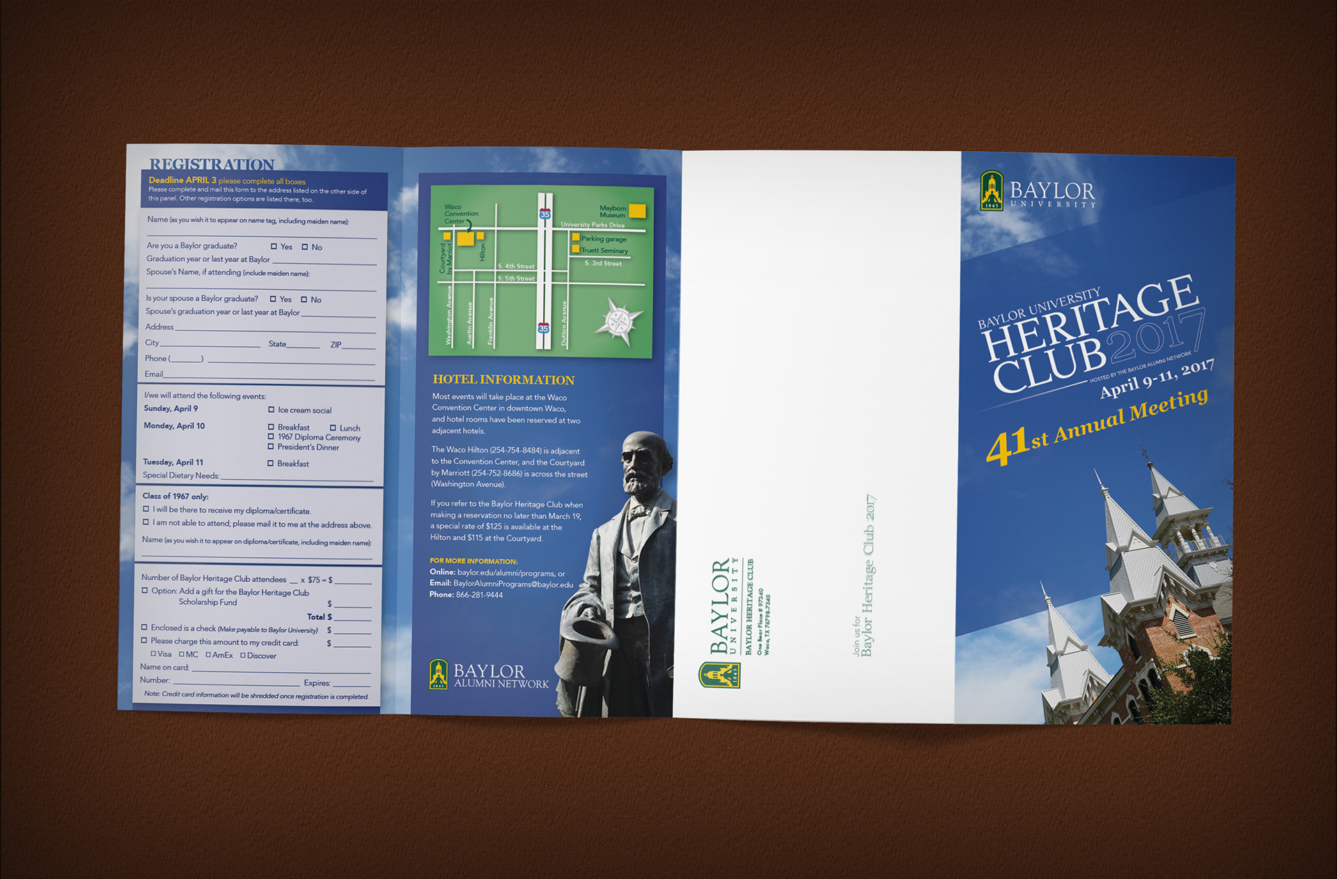 Baylor Heritage Club | 2017 Brochure Outside