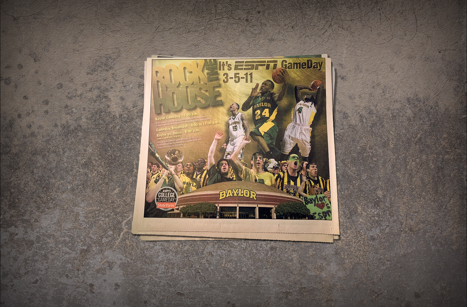 2011 ESPN GameDay | Half-Page Newspaper