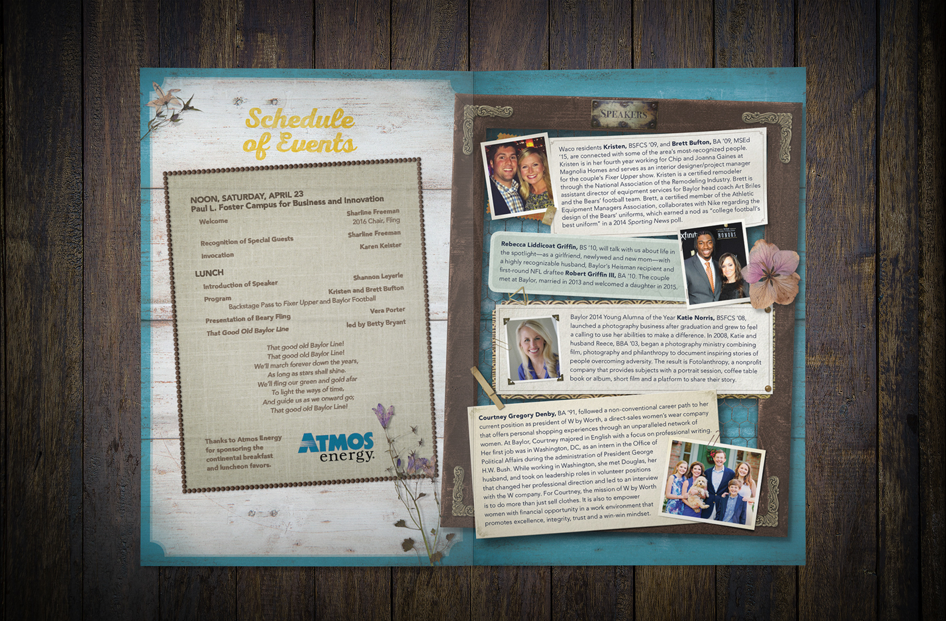 Baylor Fling | 2016 Women's Event Program Interior