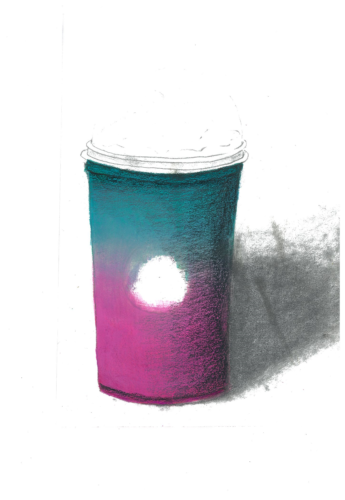 Colored pencil drawing that was scanned into Adobe Photoshop.