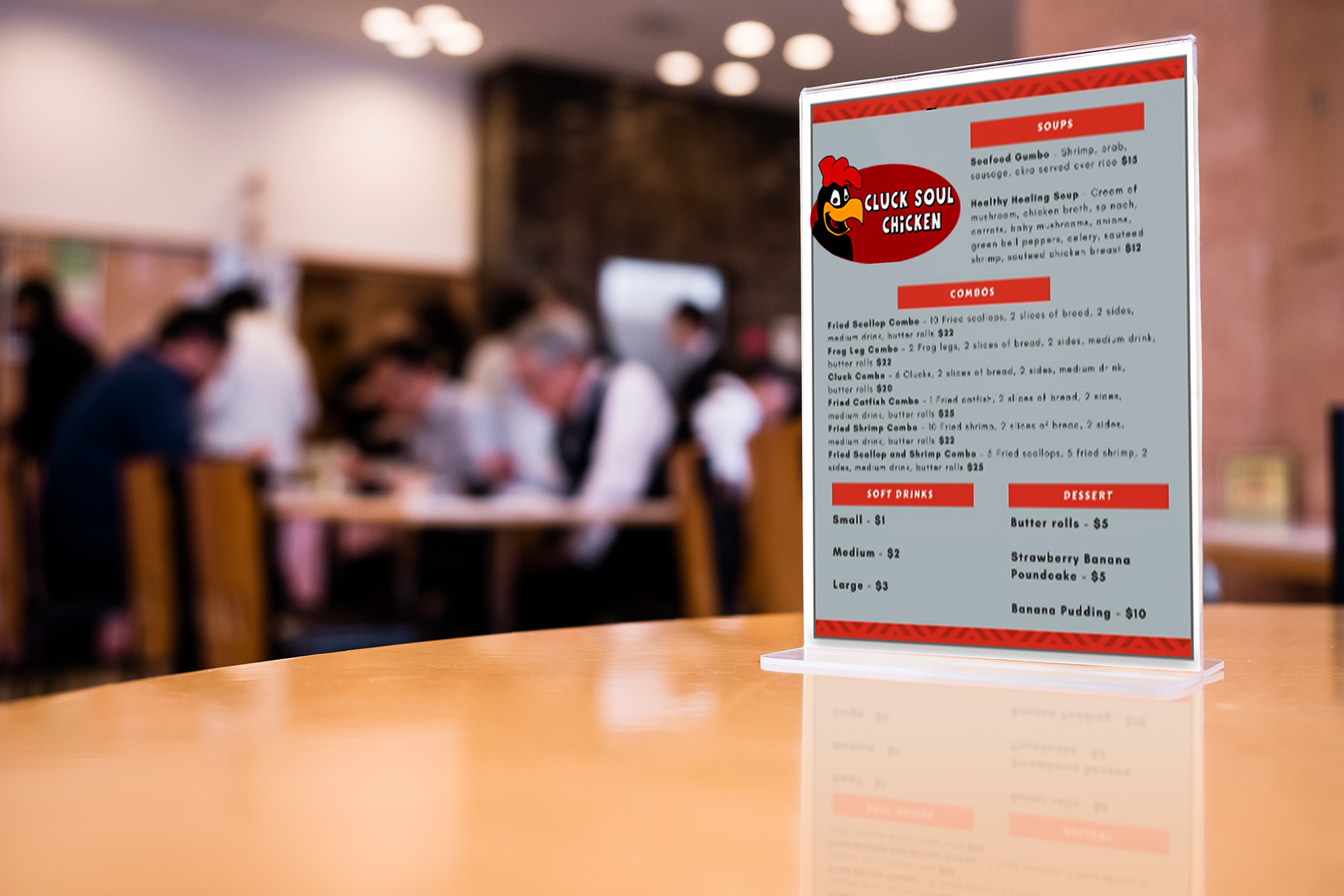 Final Menu Design with new logo included
