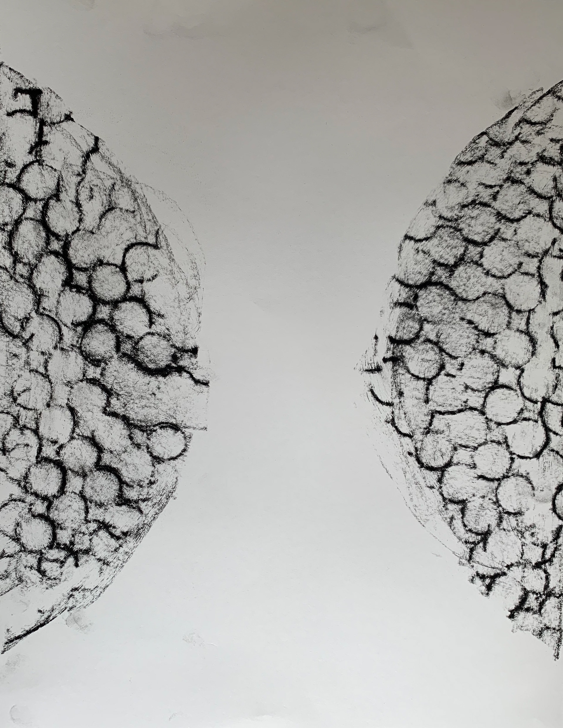 Cathy Stamler, "Frottage", Pencil 10 x 14", Abstract + Experimental Drawing Class