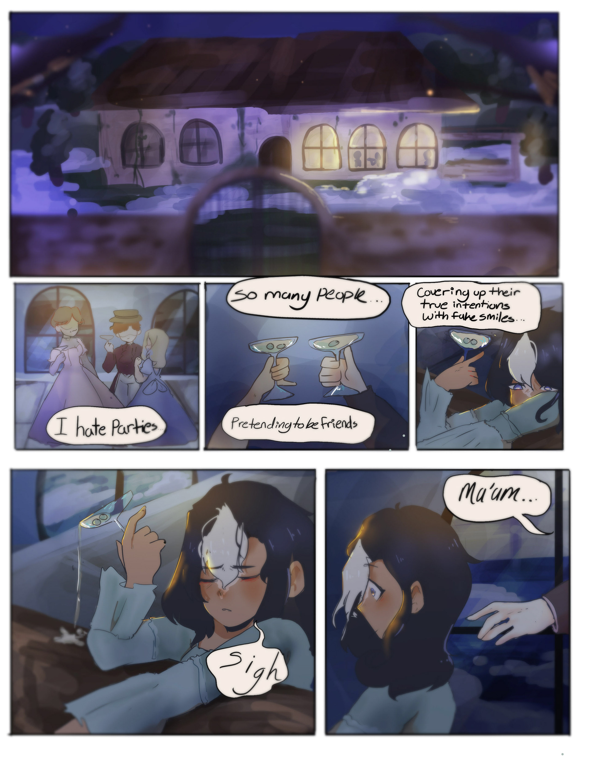 Francesca Koonce, "From Ashes" part 1, Digital Art, Webtoons and Storyboarding