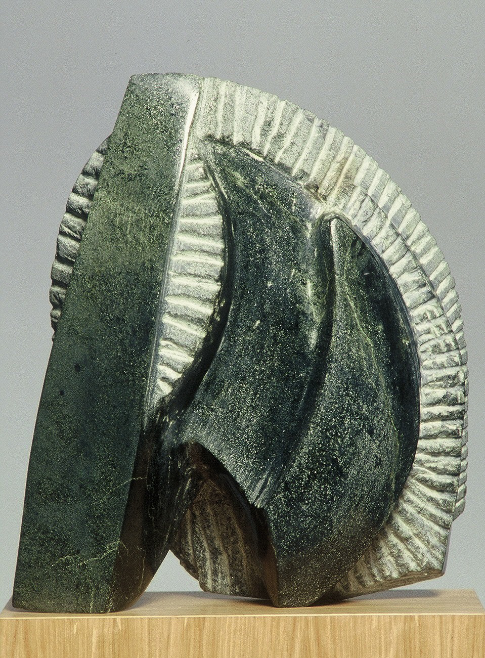 Rick Rollenhagen, "Escape", Serpentine Stone, 13"H by 14"W by 5"D