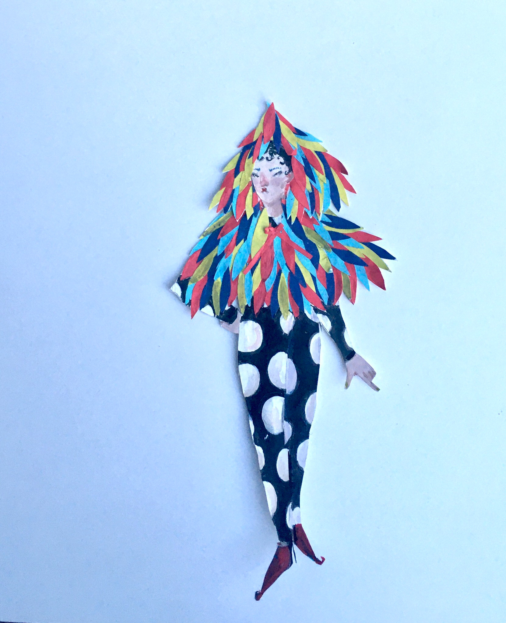 Lucy Dietrich "Captain of the Vessel" Cut paper/collage, Make it Pop, Make it Zag, Make it Float class