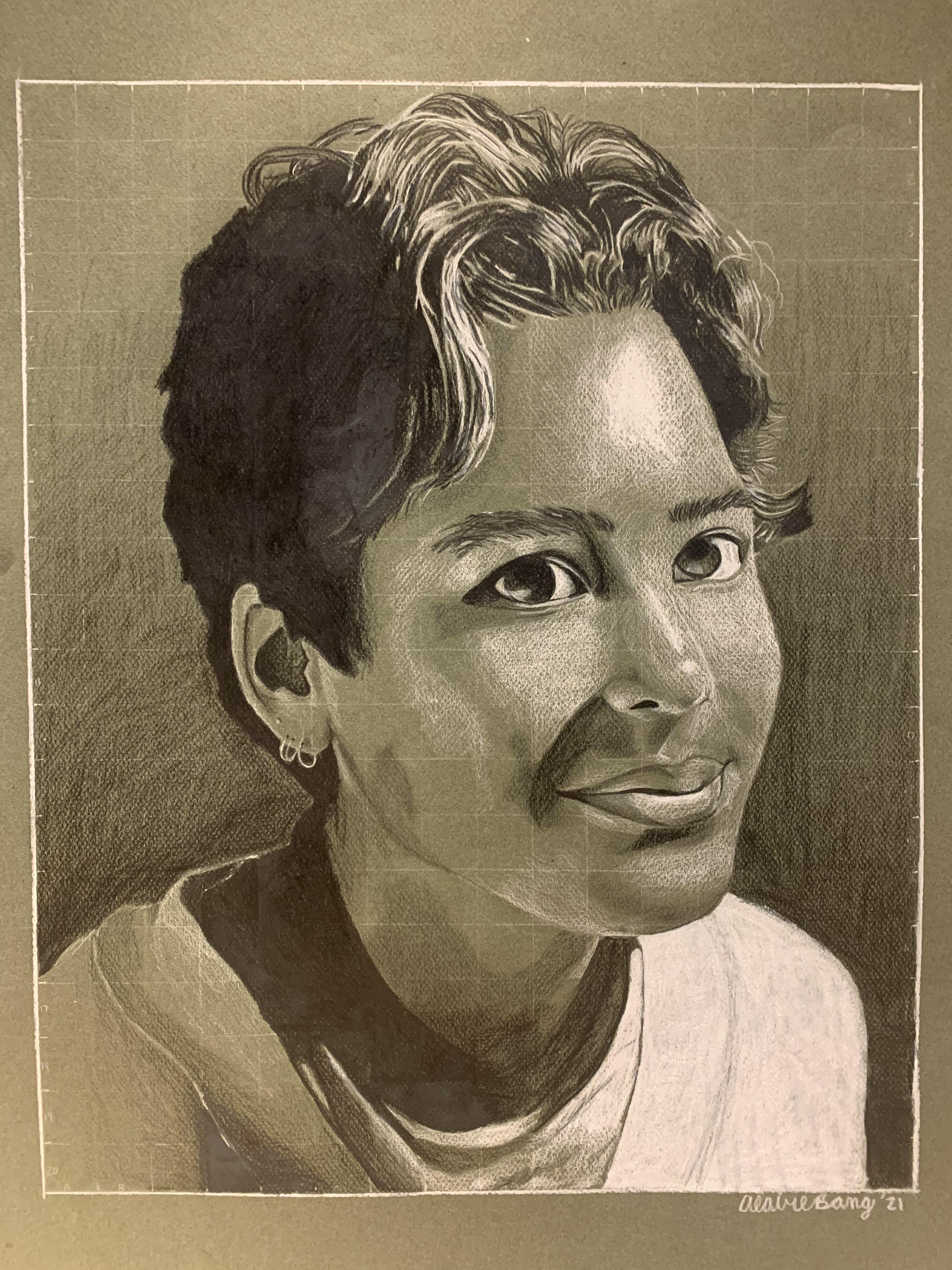 Alaire Bang, "Self Portrait", Drawing, Portfolio Prep: Life Drawing