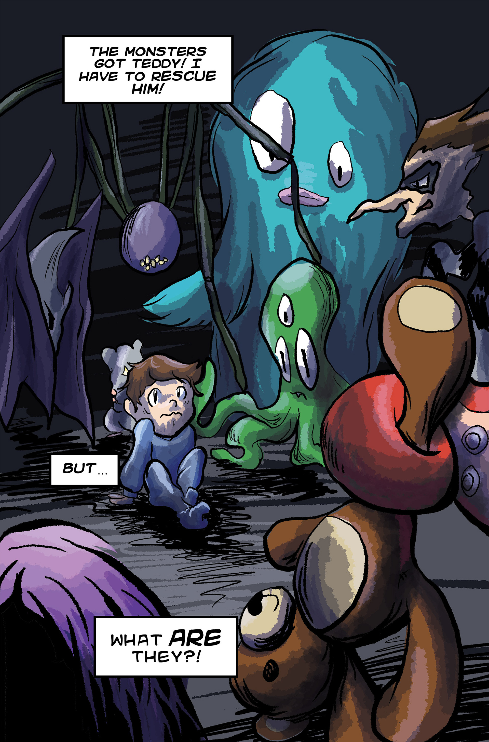 Emily Zang, "The Dark Page 7", Photoshop/Digital Art 6.875 x 10.4375 in, Creating Comics in a Digital Environment Class