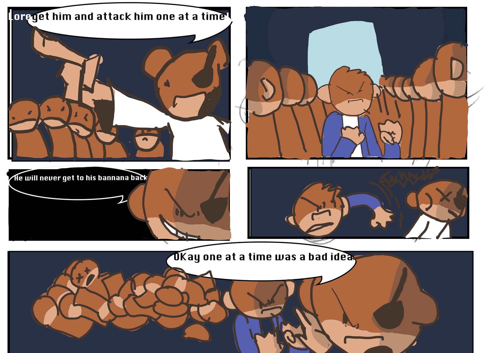 Michael Thompson, "Monkeys" part 4, Digital Art, Webtoons and Storyboarding