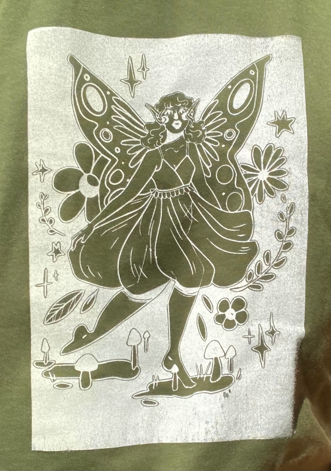 Anna Baker, "a faerie T-shirt", Screen printing