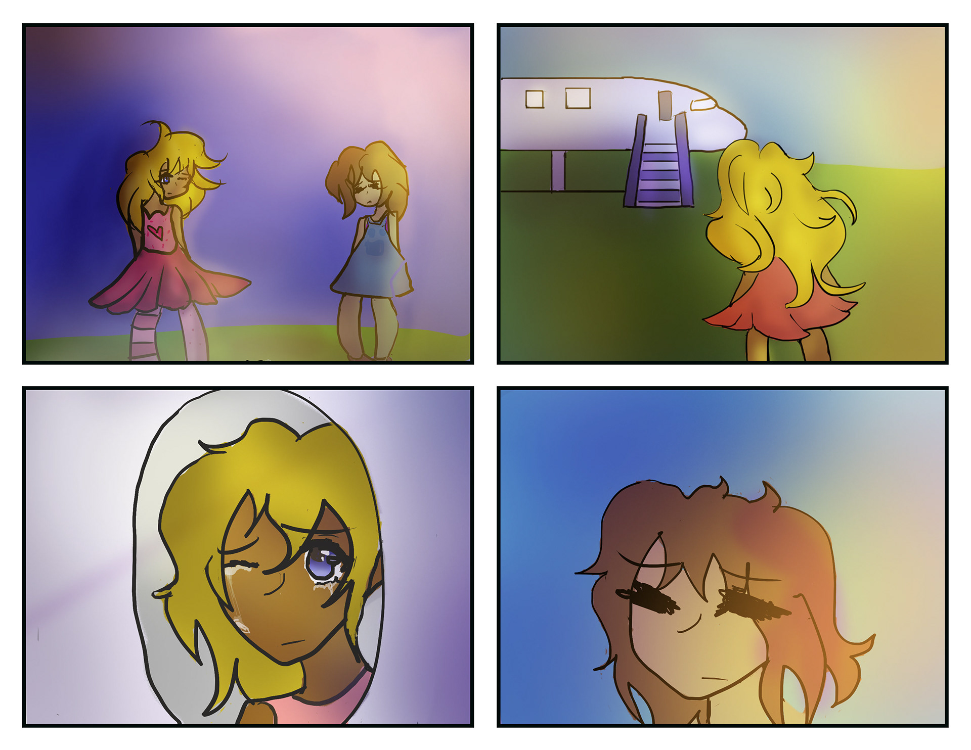 Cecilia Kvatchrelishvili,_"Plane Getaway" part 2, Photoshop, Webtoons and Storyboarding