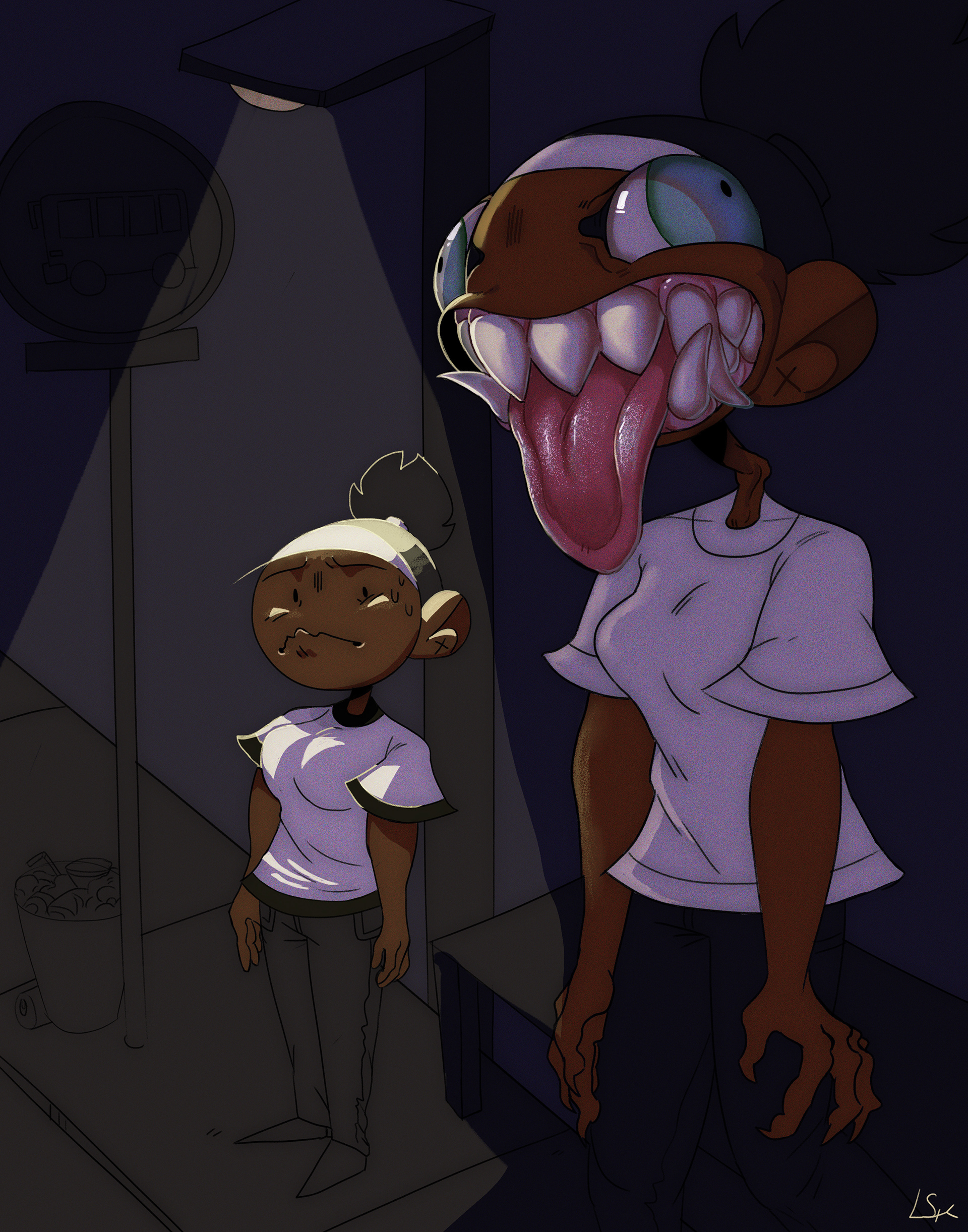 Lyndsey Stephens "(Unfinished) Traveling in a Warped Parallel Universe" Digital Art, Digital Painting: Photoshop Monsters class