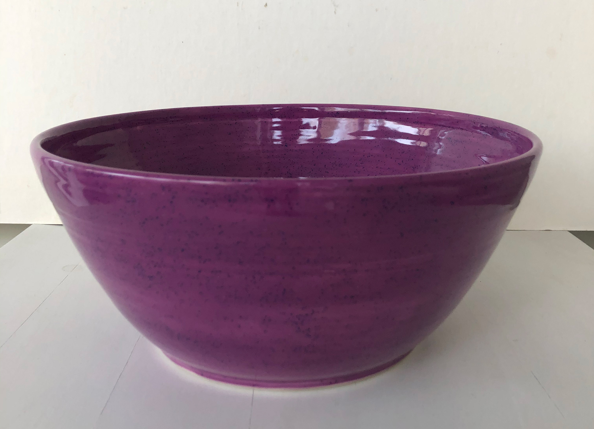 Marty Resnik, "Purple Bowl", Stoneware ceramics 10 x 4", Wheel Throwing: Beginning + Advanced Class