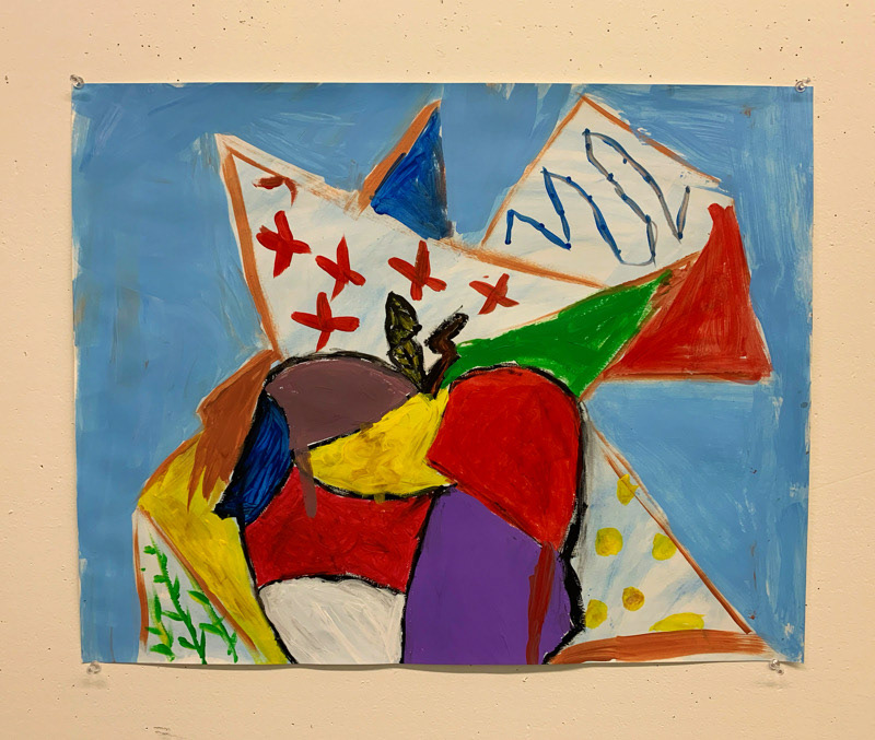 Charlotte Toth, "Abstract", Acrylic on Paper, Beginning Painting