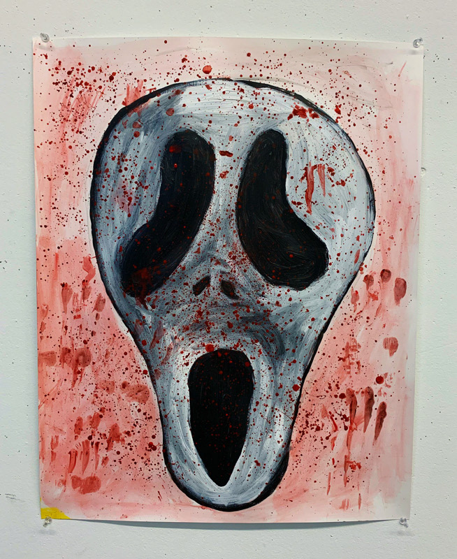 Kennedy Hinkle, "Scream", Acrylic on Paper, Beginning Painting