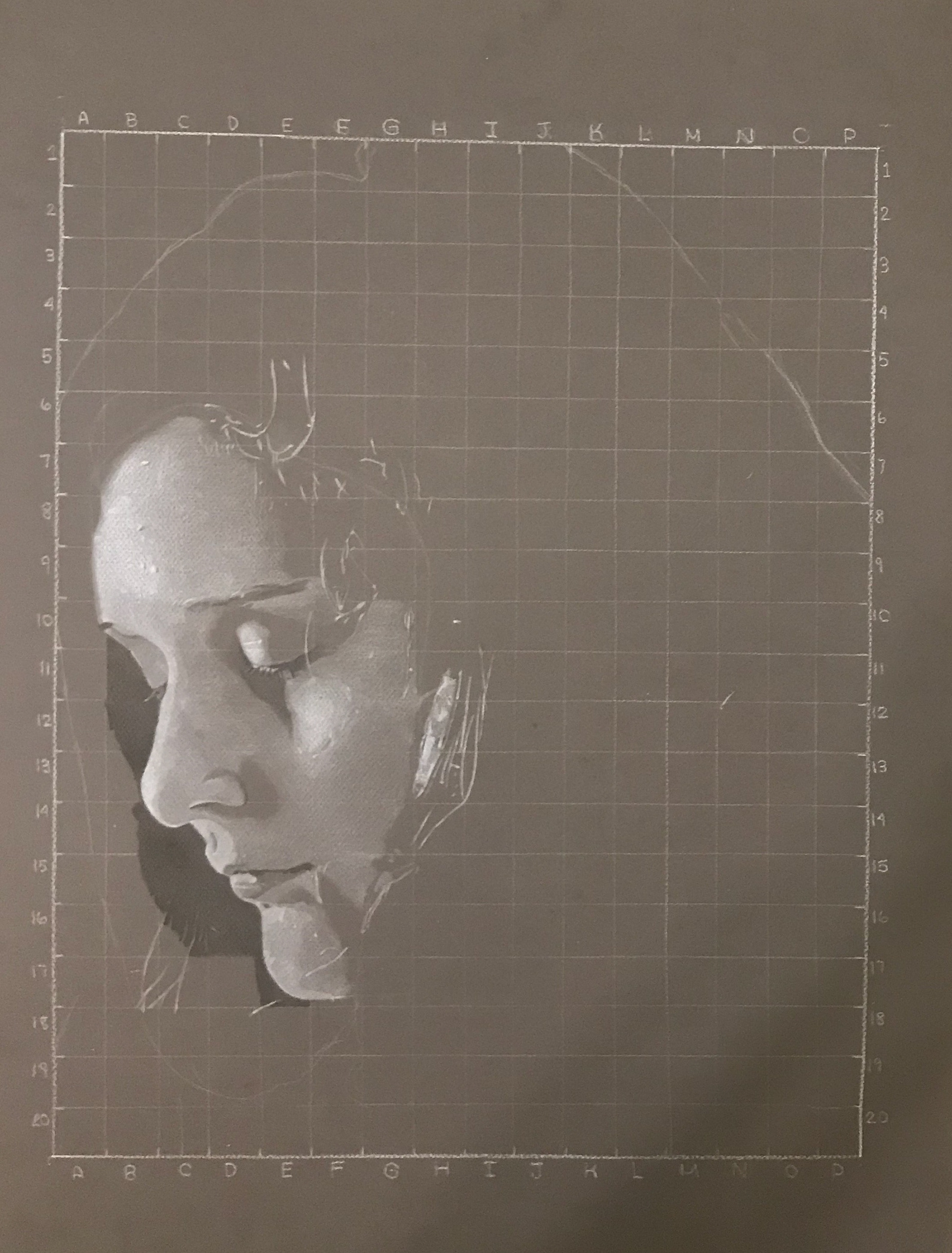 Bari Elliot "Untitled Self Portrait" Colored pencil on paper, Portfolio Preparation: Drawing from Life class