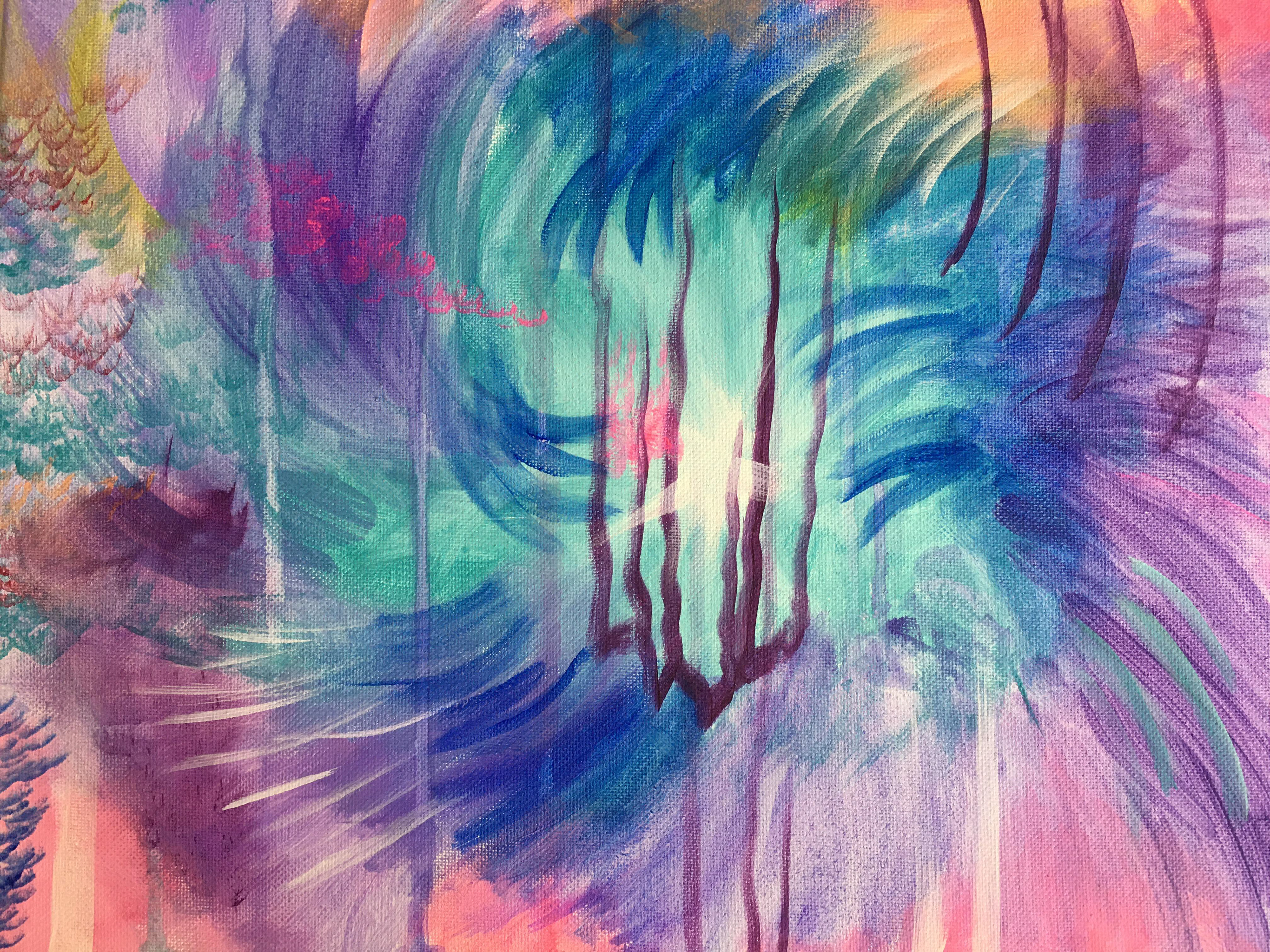 Abby Xiong "Fantasy Swirl" Painting, Intermediate Painting Class