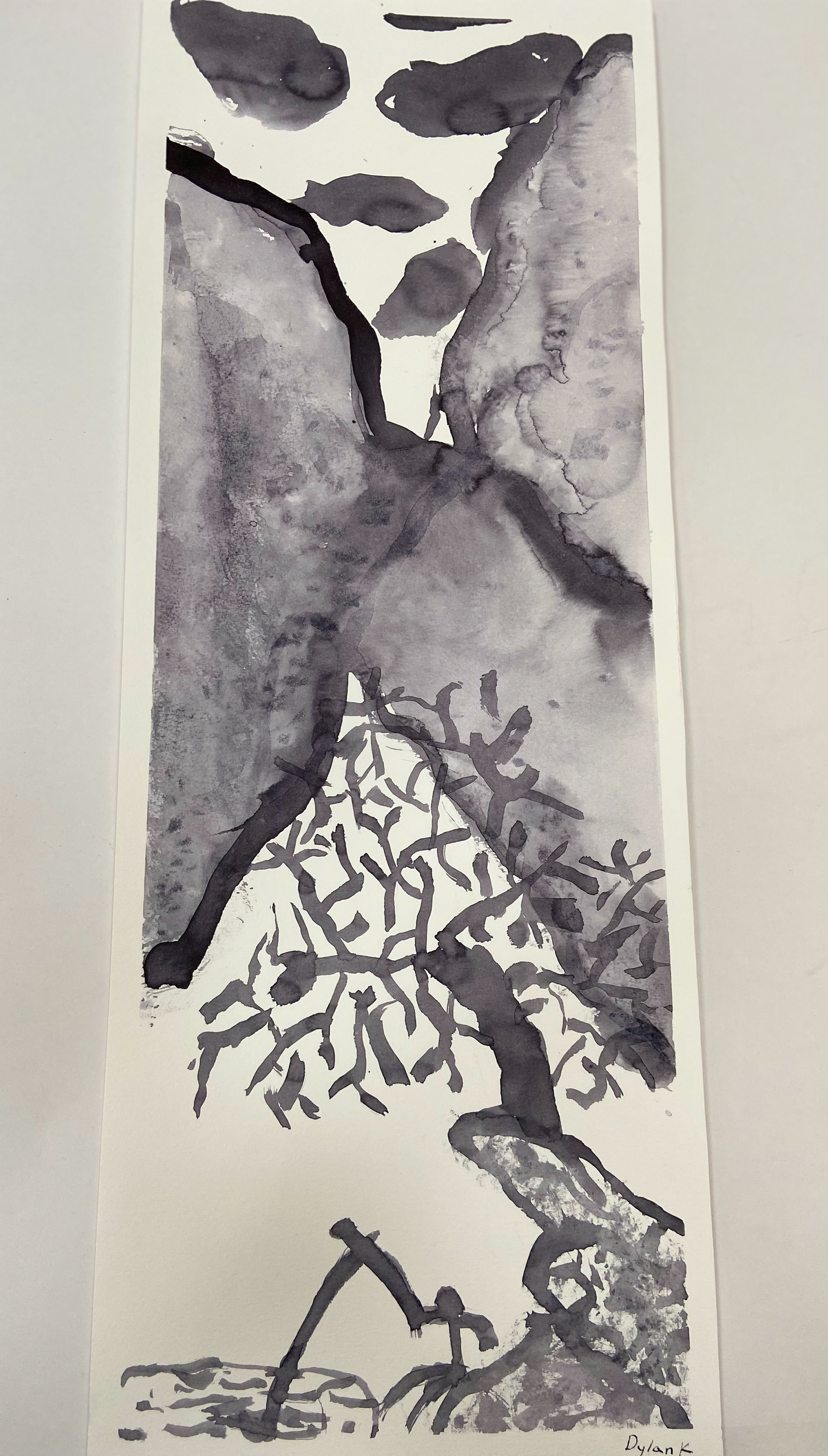 Dylan Korner, "Bonsai", India Ink, Drawing from Nature