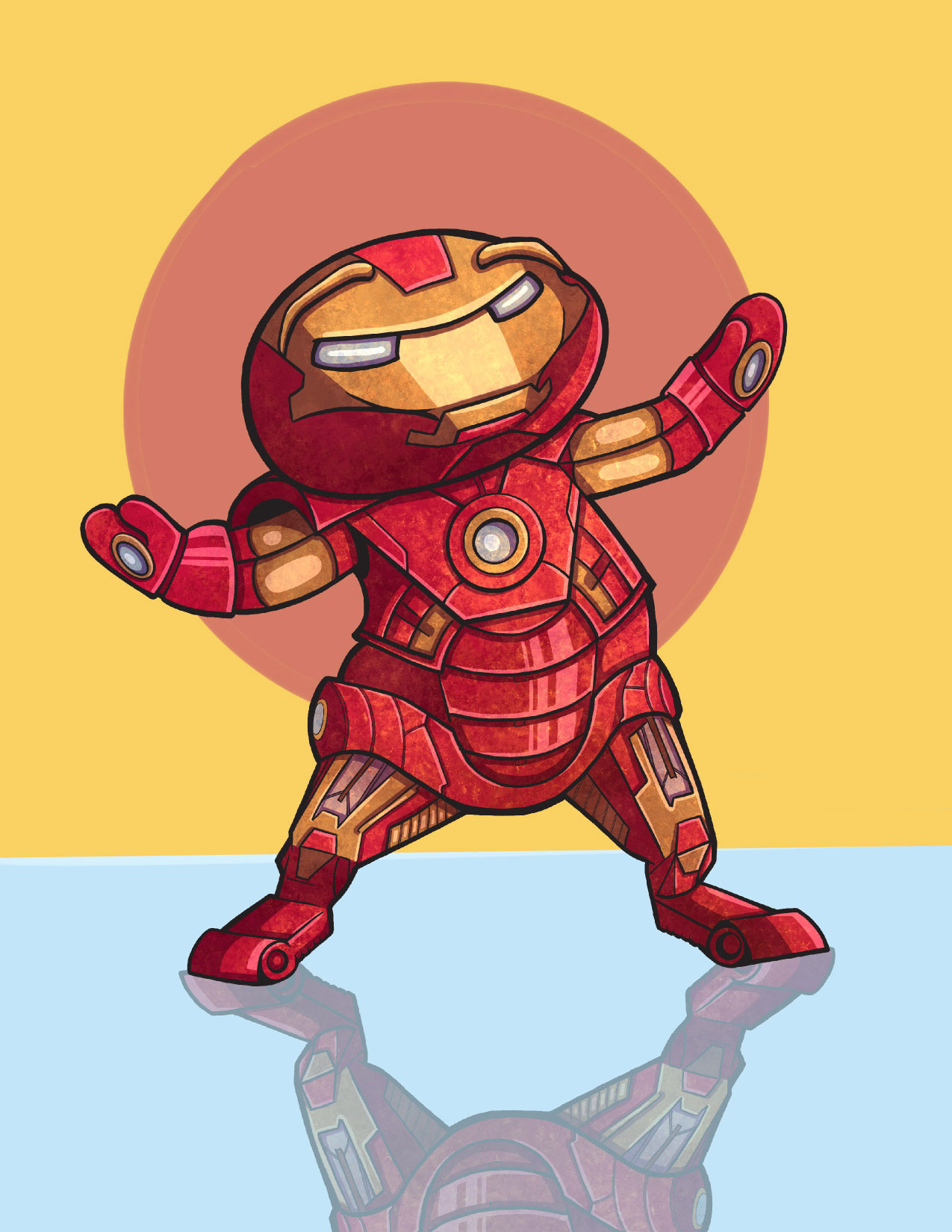 Josh Usmani, "Iron Infant", iPad, Apple Pencil, Procreate, 8.5" x 11"
