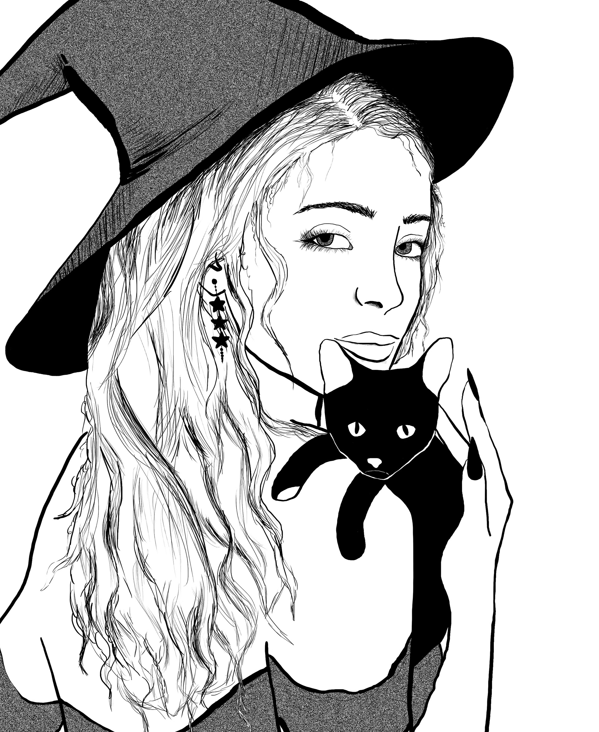 Brooke Allen "Witch" Digital Art, Digital Painting: Photoshop Monsters Class