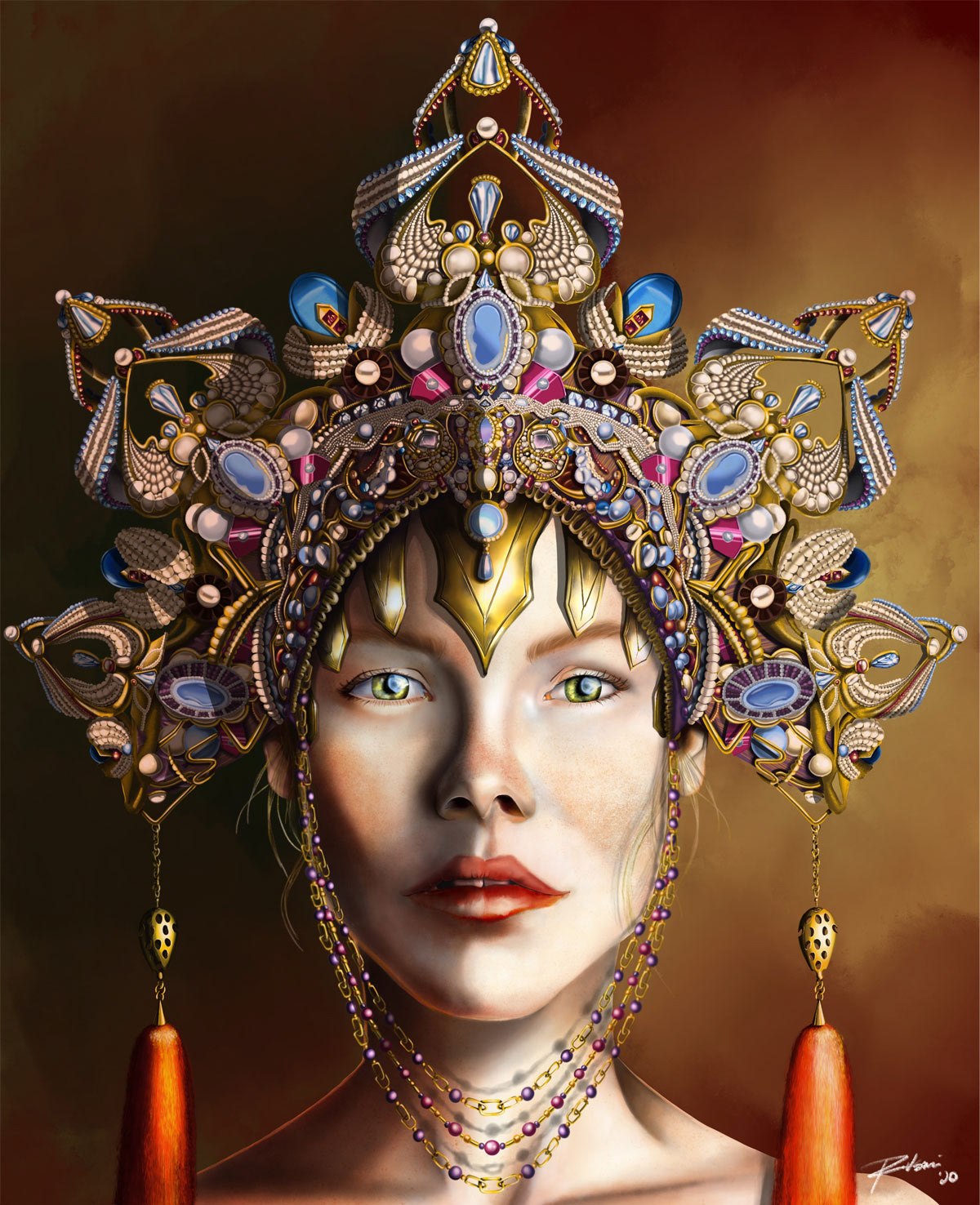 Rachel Usmani, "The Crown", Procreate, iPad Pro, Apple Pencil, 1200px x 1446px