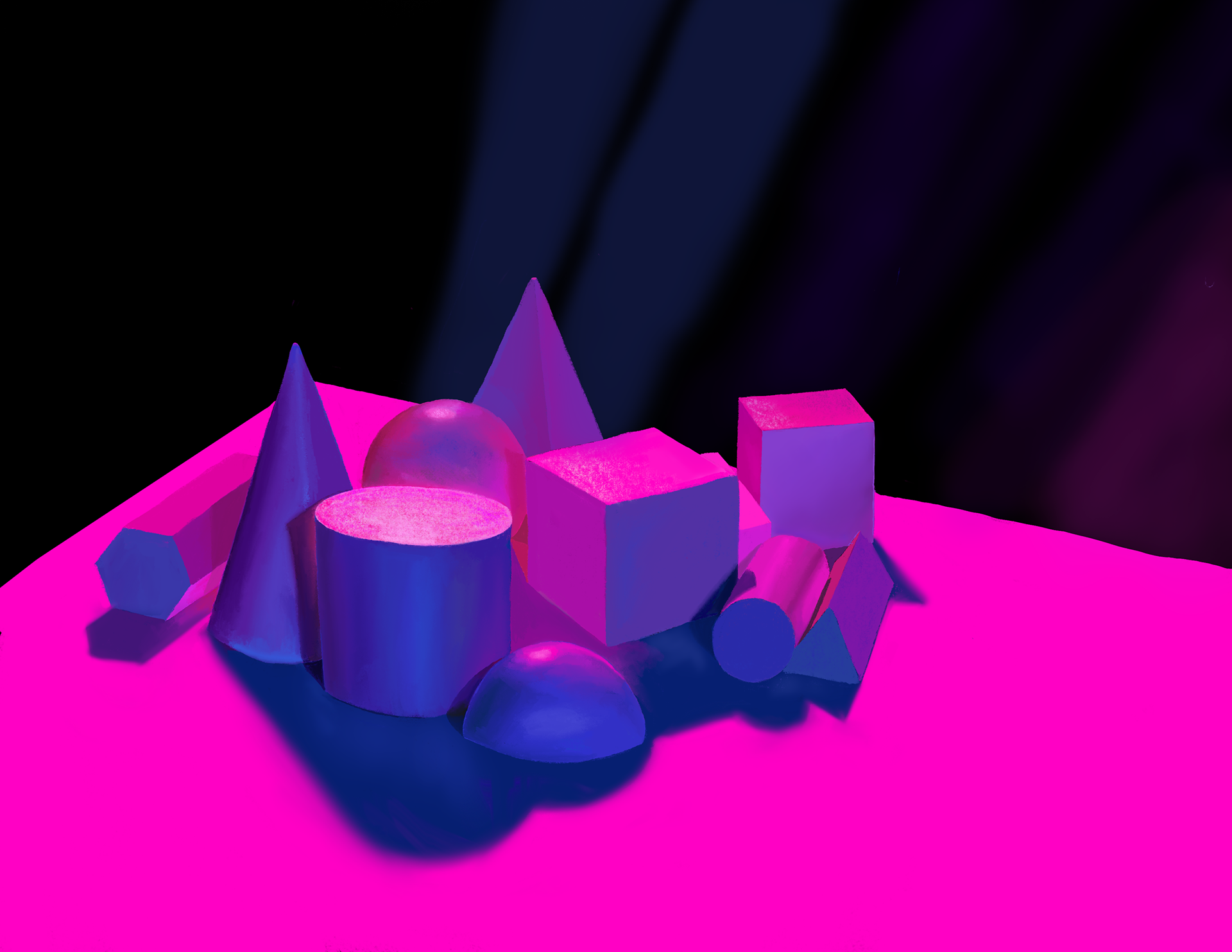 Meg Hahnenberg, "Shapes", Digital Art, Digital Illustration