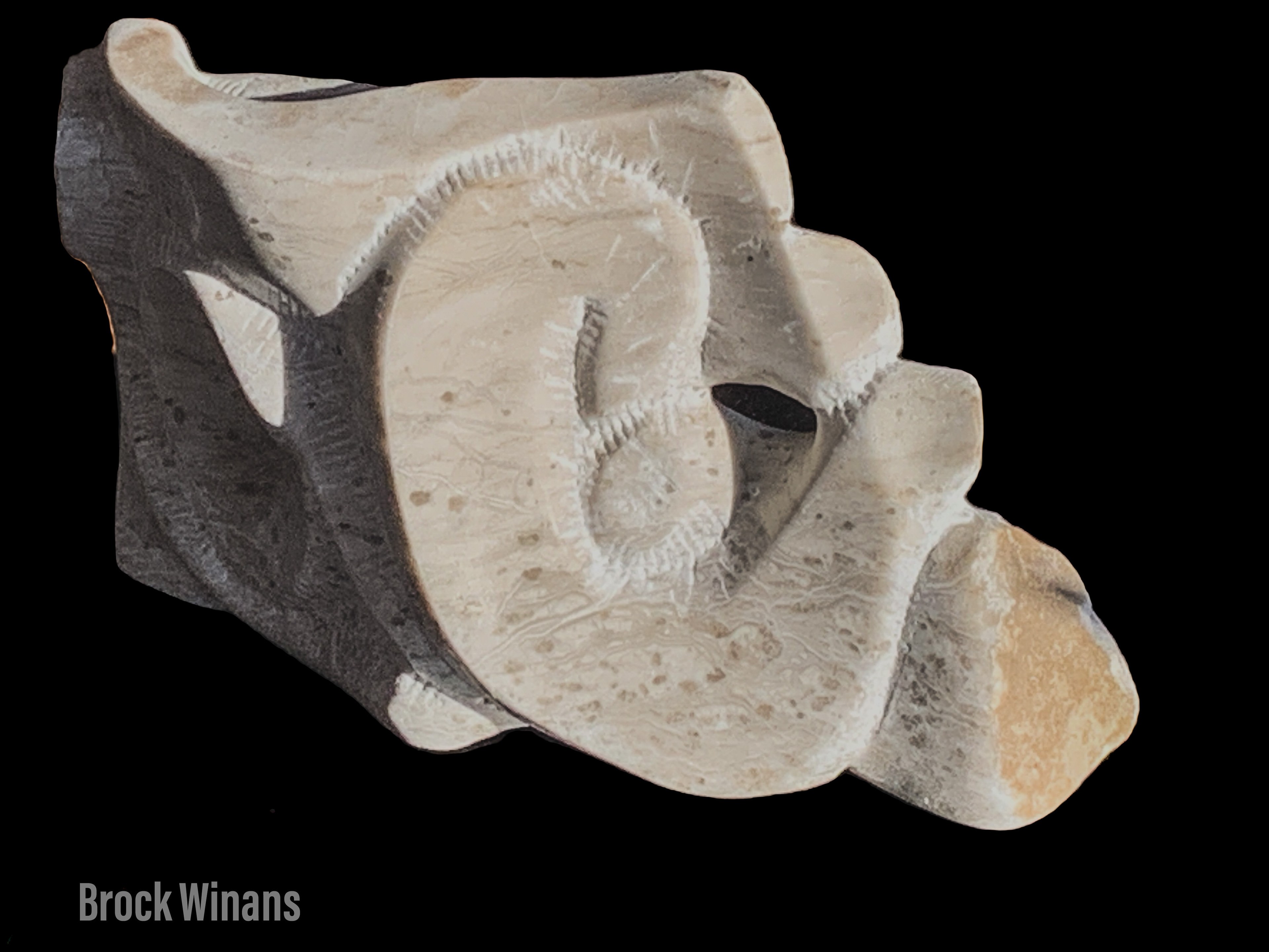 Brock Winans, "Alabaster Sculpture", carved stone 14" x 10" x 6", Stone Carving class