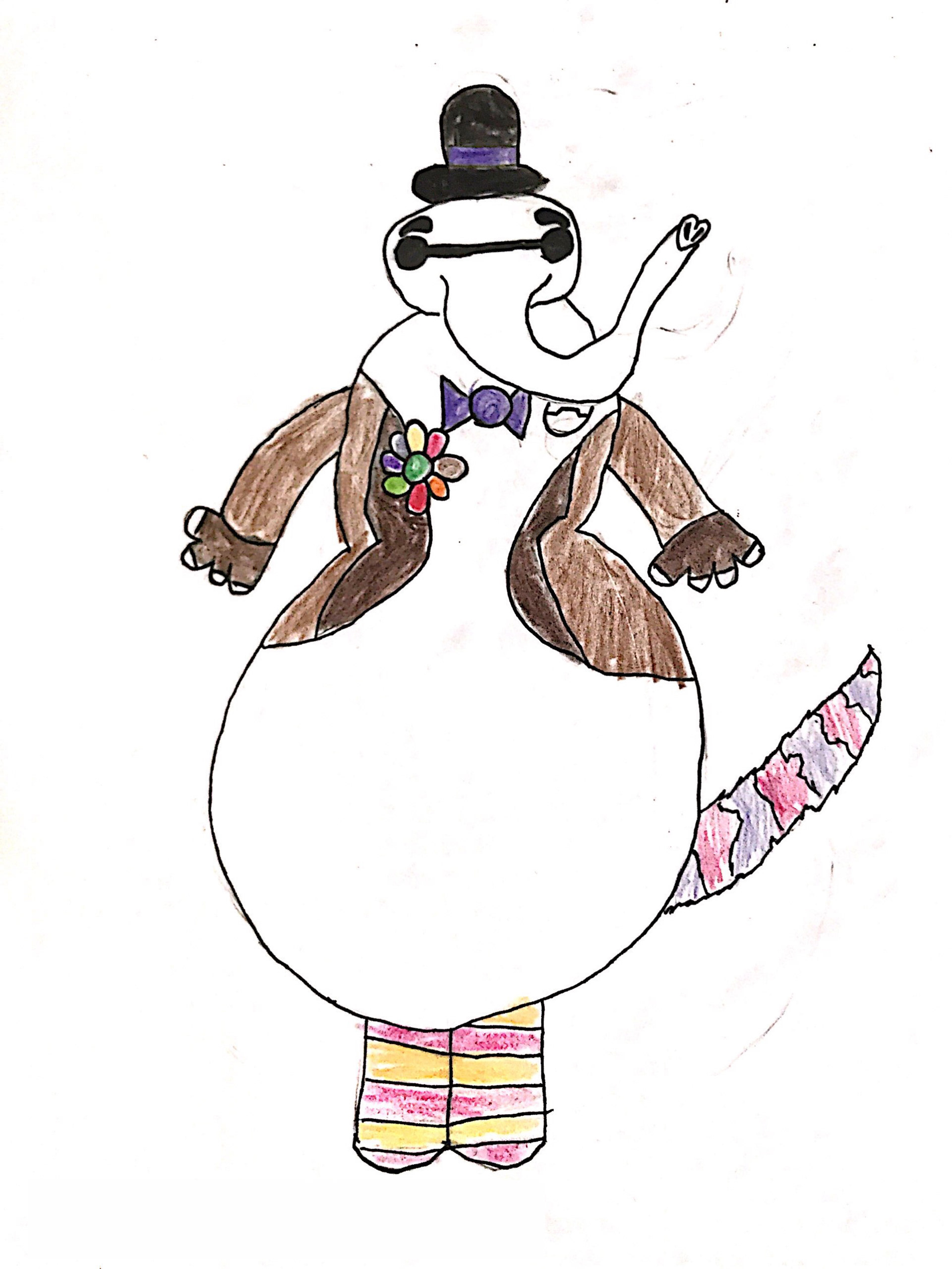 Owen Rakow "Bei-Bong", Pencil, Ink, Colored Pencil, Cartooning 101 Class
