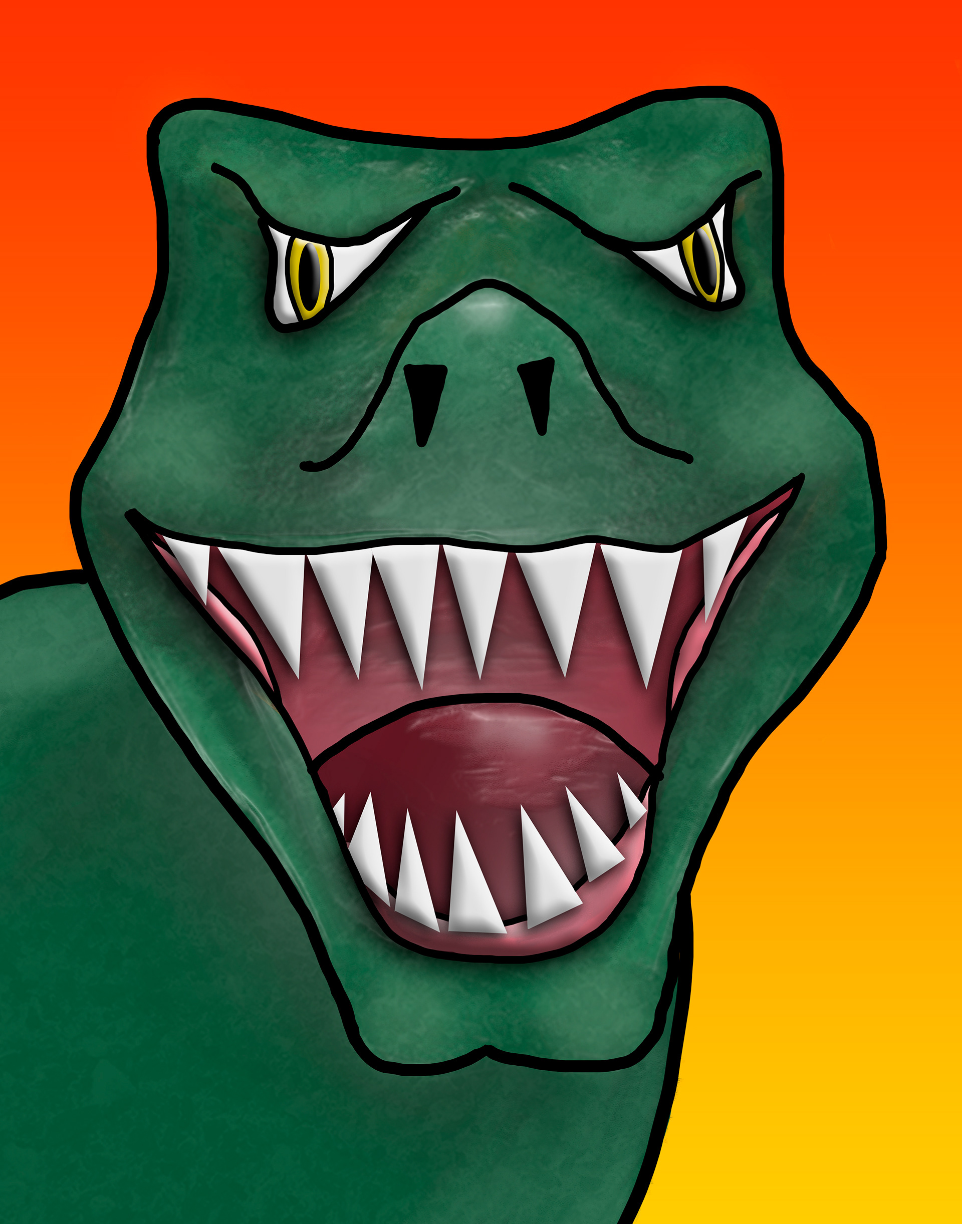 Brooke Allen "Dinosaur Monster" Digital Art, Digital Painting: Photoshop Monsters Class