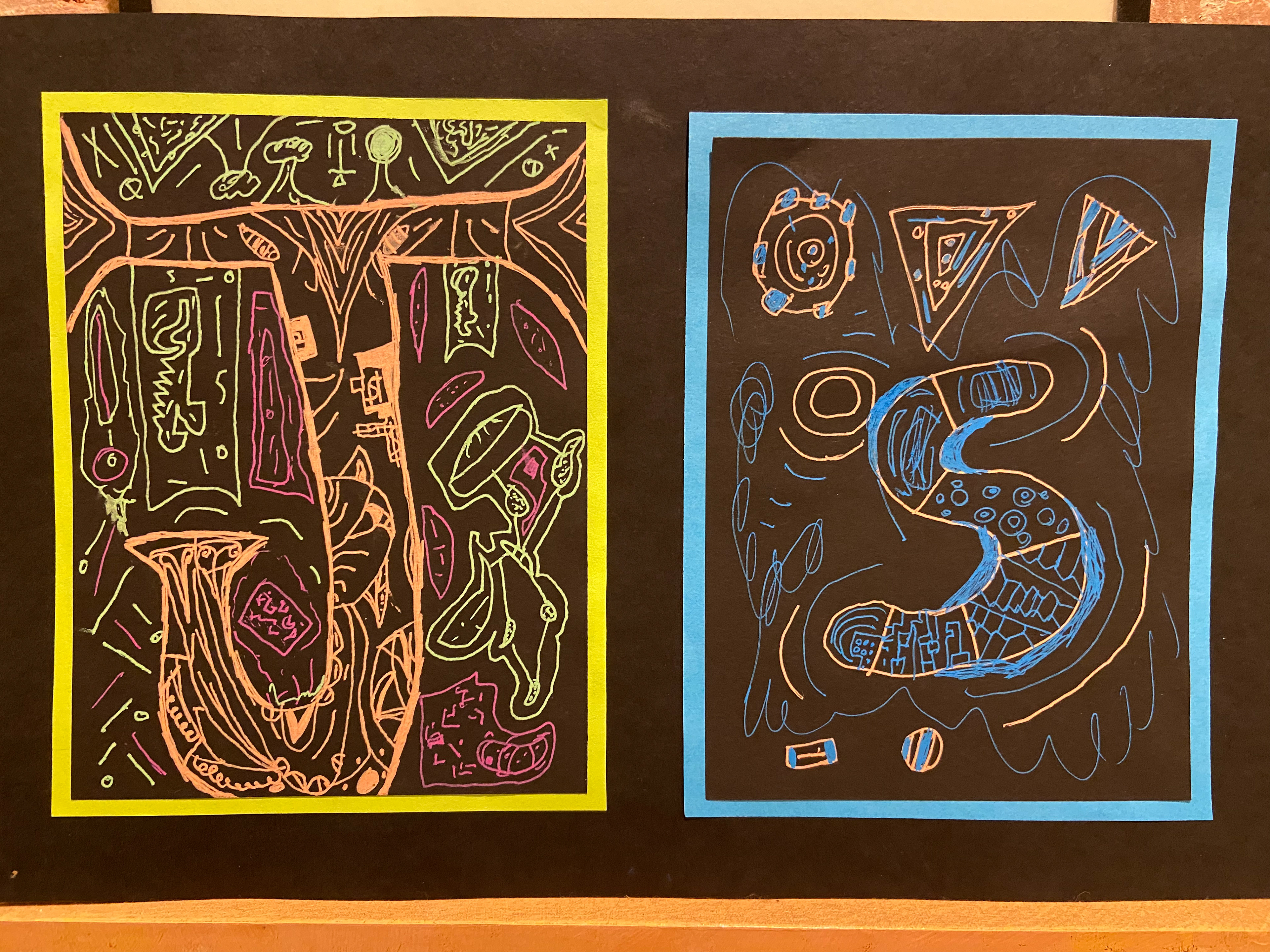 James Strauss, "Initials project", Drawing with Moonlight Gelly Roll Pen, Drawing: Beyond the Pencil