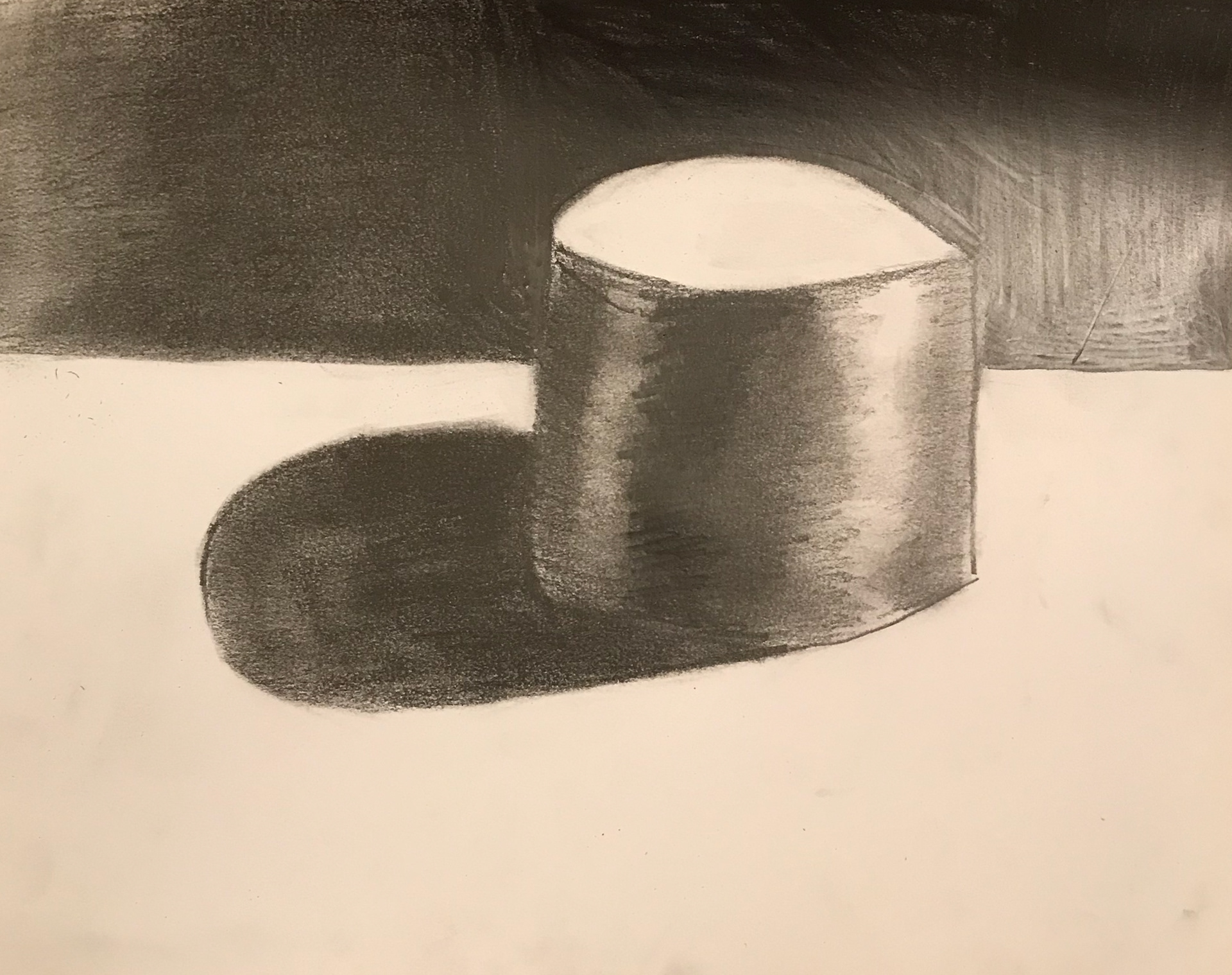 Matthew Harding "Cylinder in Light" Drawing, Portfolio Preparation: Drawing from Life class