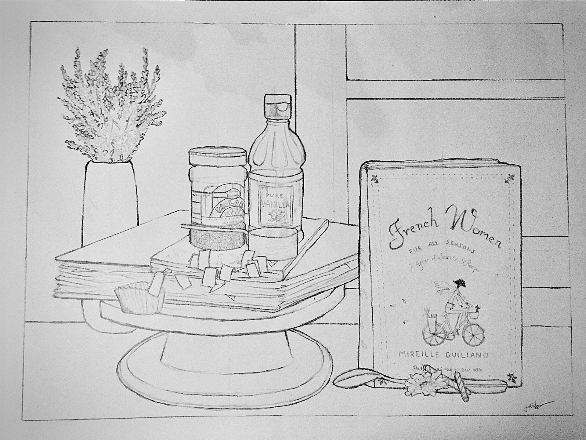 Juliette Albert "Cuisine" Drawing, Portfolio Preparation: Observational Drawing Class