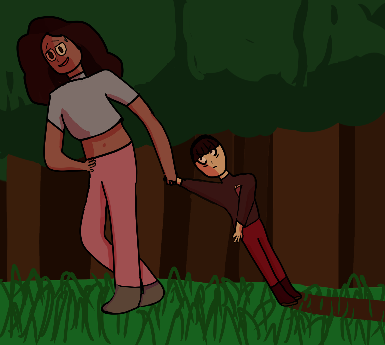 Rhea Singh, "A misleading situation", Digital Art, Character Illustration