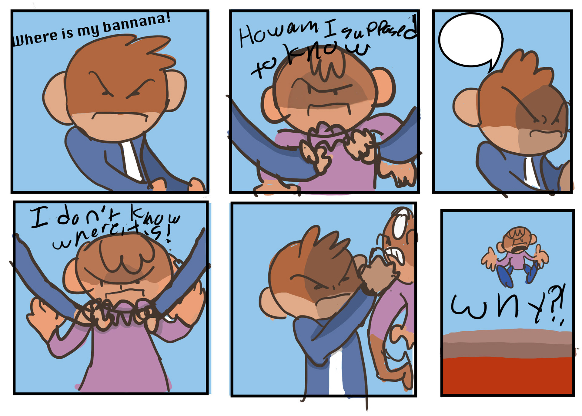 Michael Thompson, "Monkeys" part 3, Digital Art, Webtoons and Storyboarding