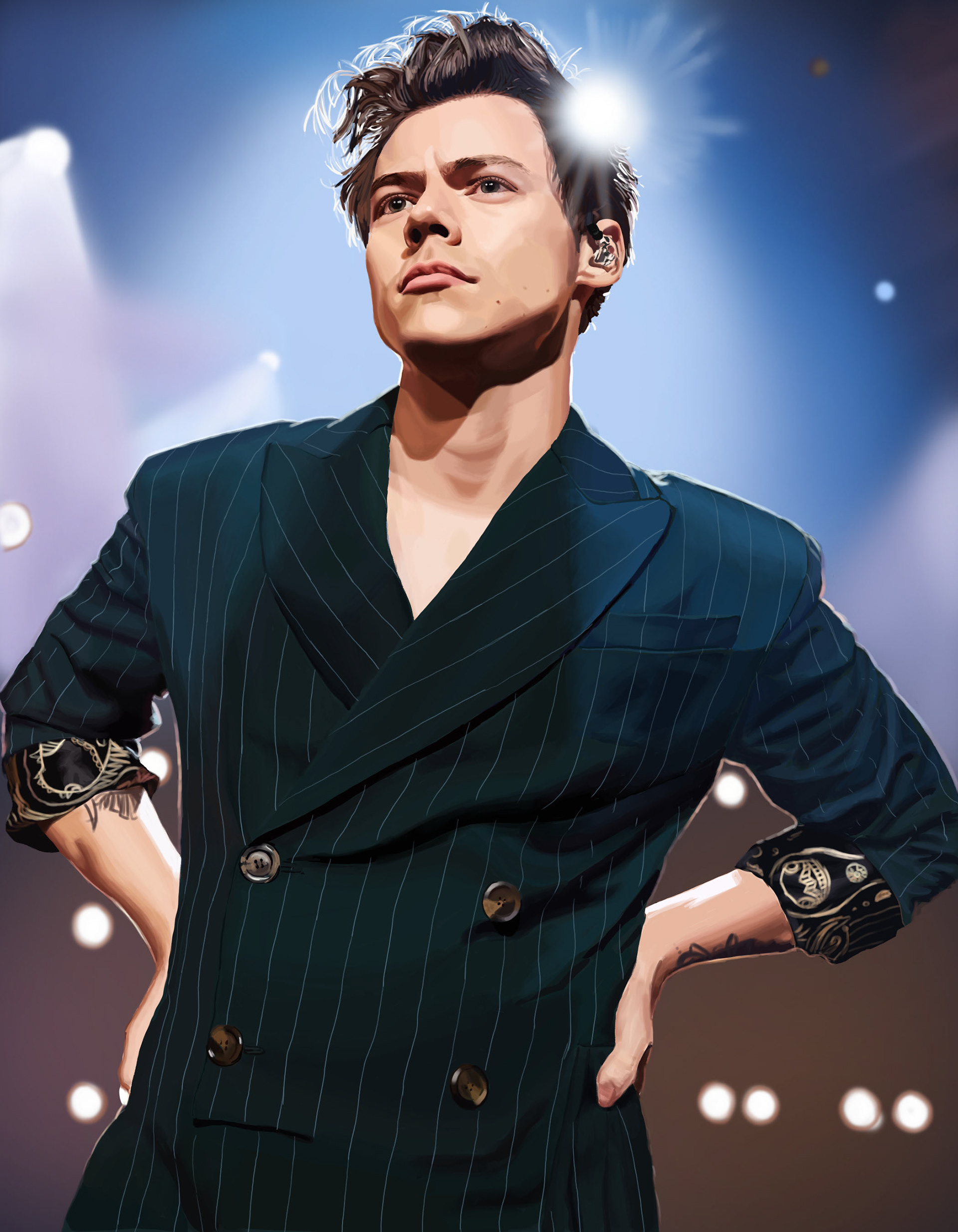 Amelia Miller "Harry Styles Portrait" Digital Art, Digital Illustration Class