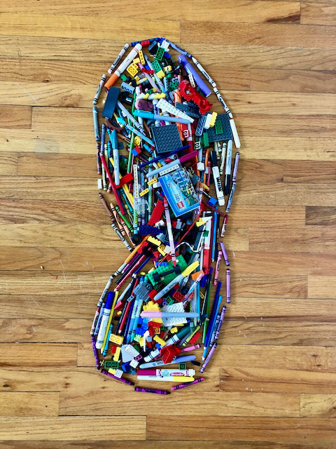 Sumeet Chakravarti "Colorful Footprint" 3D Art, Intermediate Painting Class