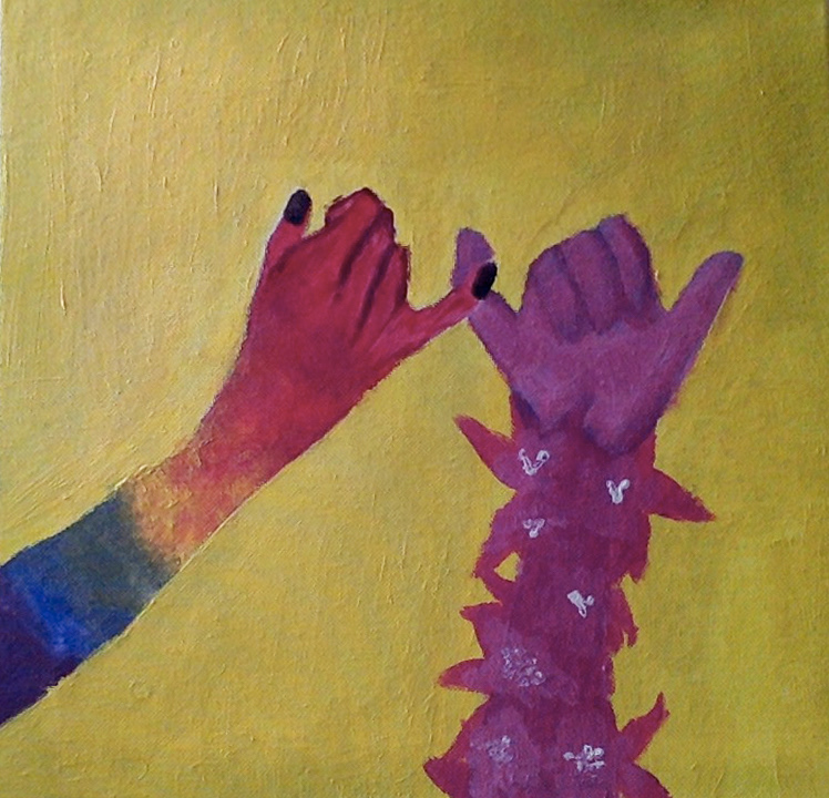 Lauren Cameron "Equality, Its meant to represent beauty making a bond with lgbtqia+"  Painting, Intermediate Painting Class
