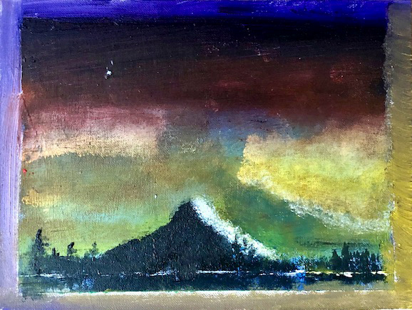 Sumeet Chakravarti "Midnight Mountain" Painting, Intermediate Painting Class