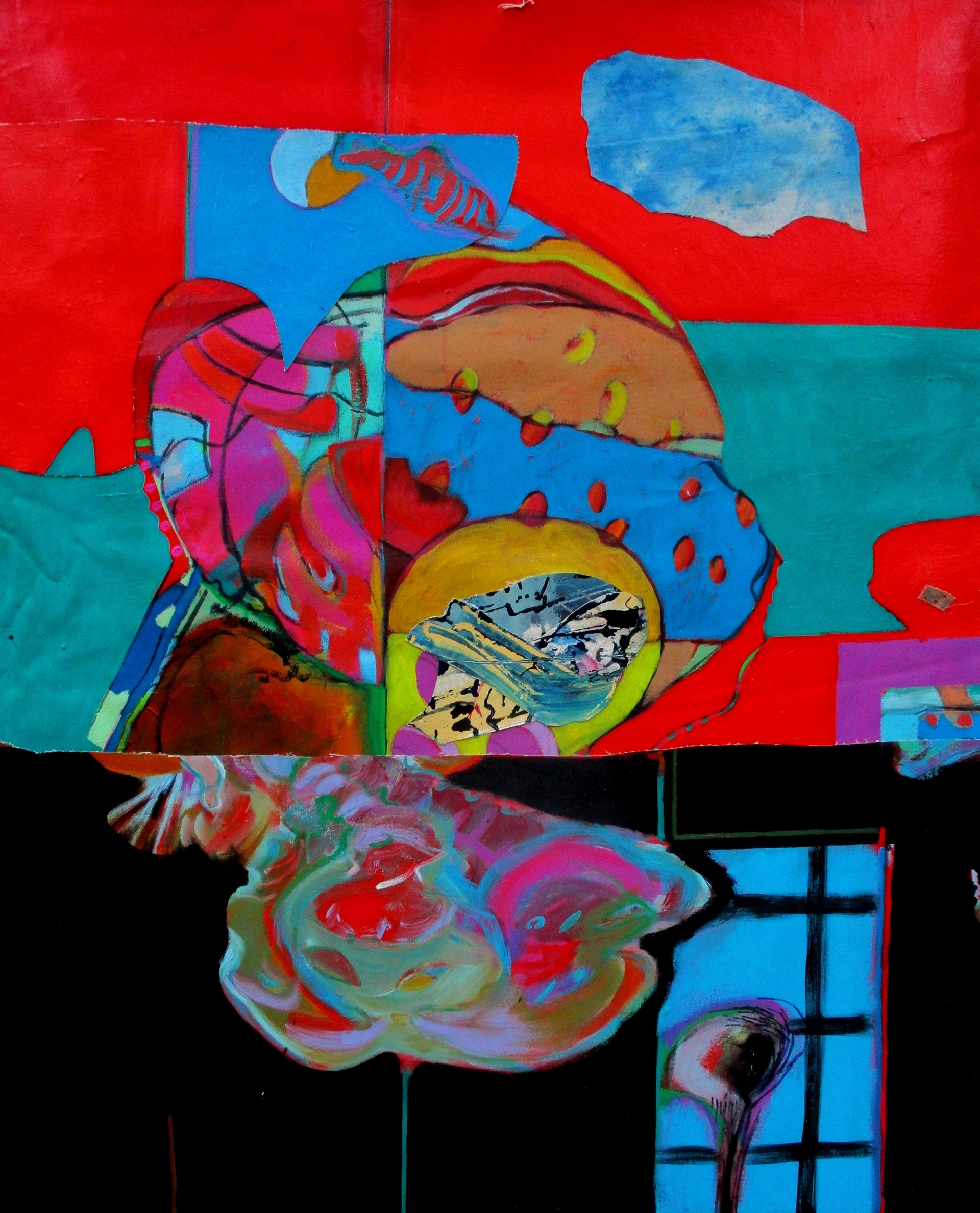David Verba, "Garden Study July 16th 2020". Acrylic Paint on Canvas", 4' x 5'
