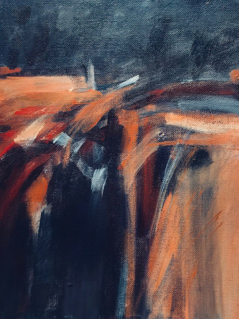Susan Shafer, "After Jackson" Acrylic Painting 20 x 20", Abstract Painting Class