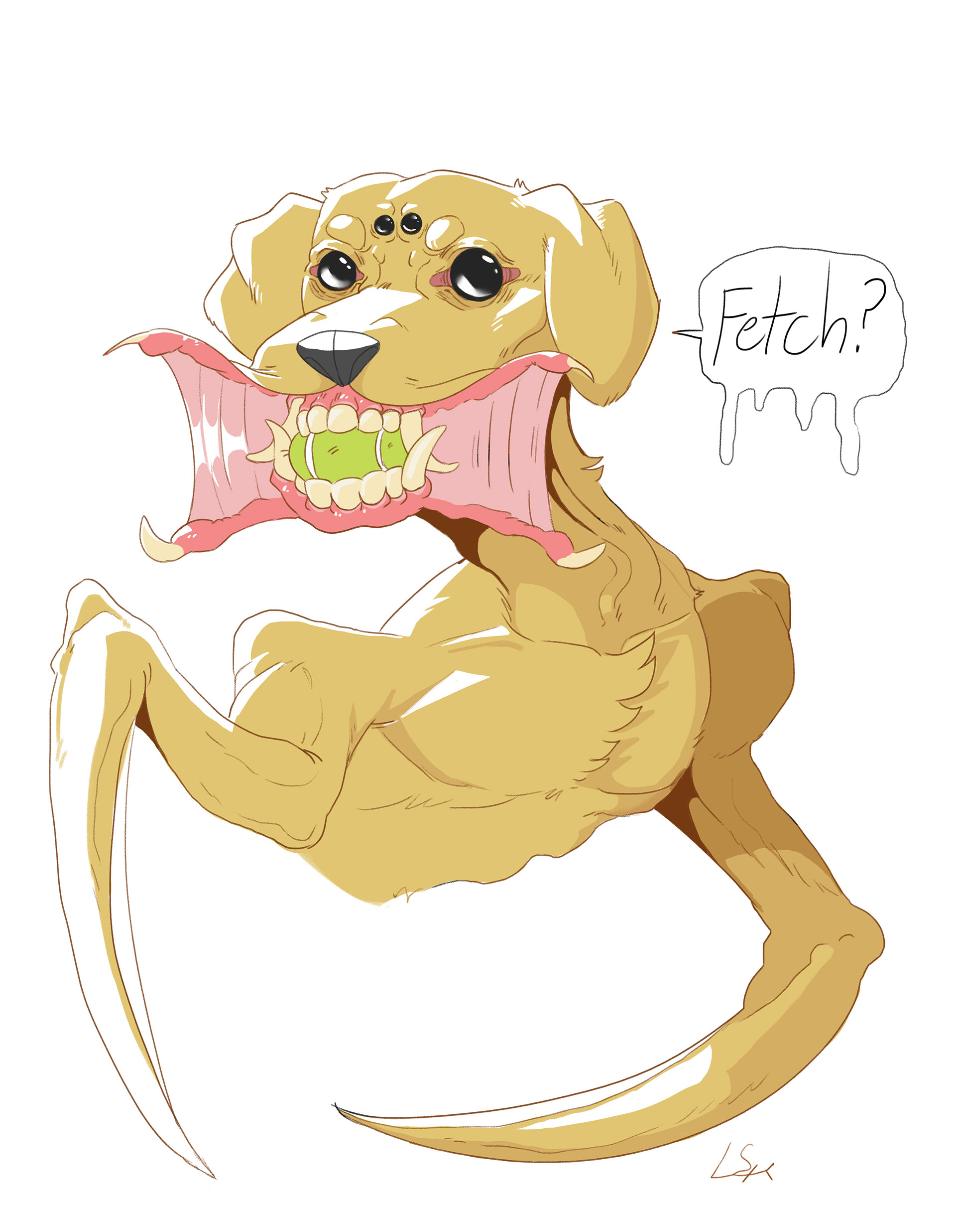 Lyndsey Stephens "Rocky the Monster" Digital Art, Digital Painting: Photoshop Monsters class