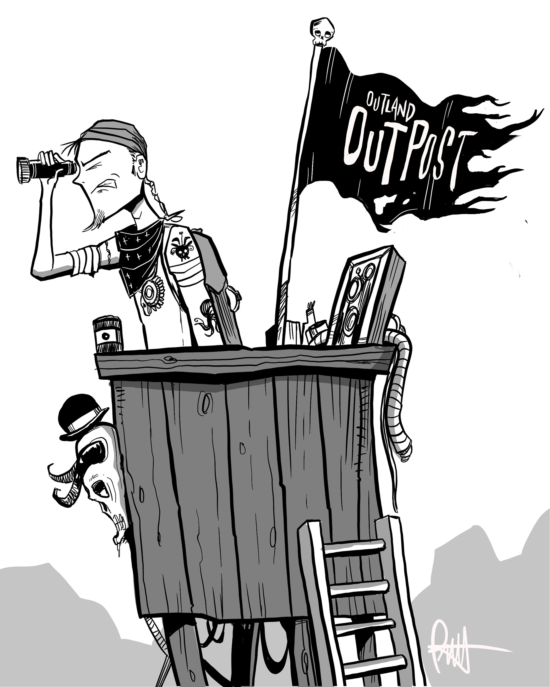 Len Peralta, "Outpost", Digital Art, 8" x 10"