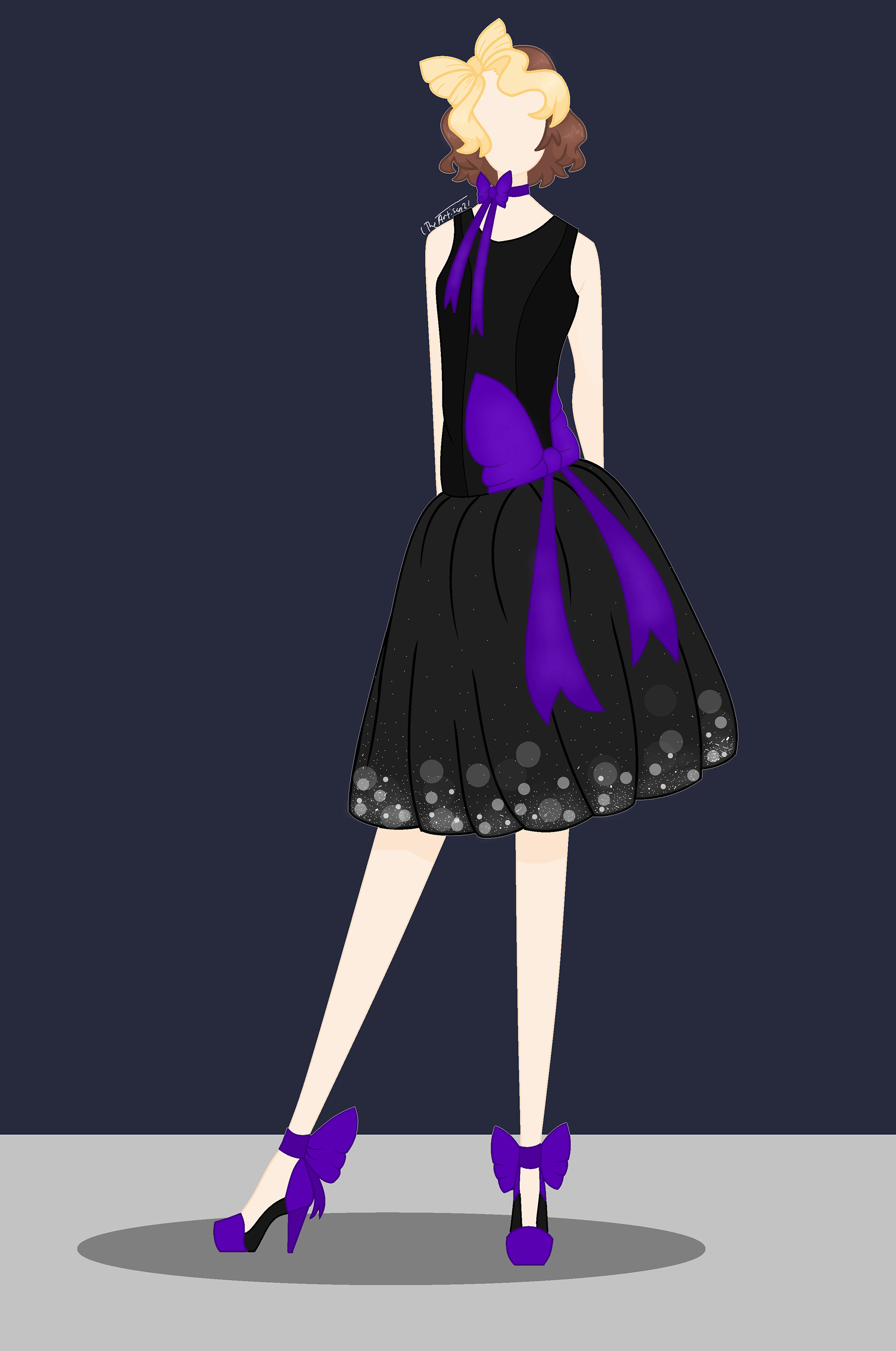 Rylee Gorman, "Bows n dresses", Digital Art, Fashion Figure Drawing