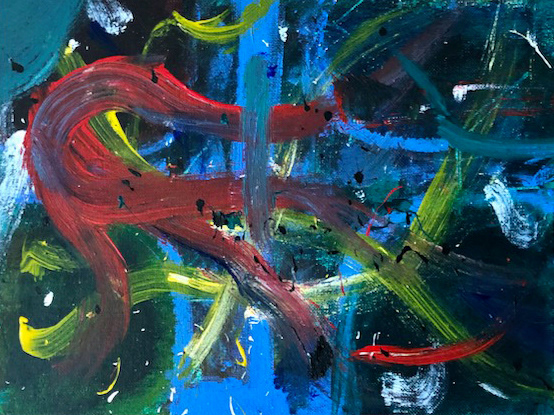 Sumeet Chakravarti "Mclaren Taillight" Painting, Intermediate Painting Class