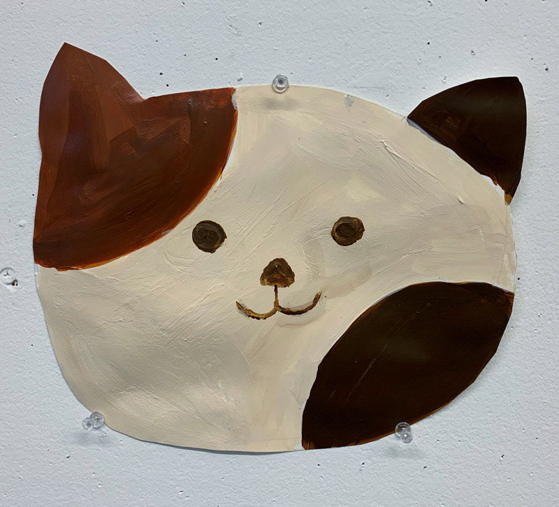 Lilah Korsmo, "Meow", Acrylic on Paper, Beginning Painting