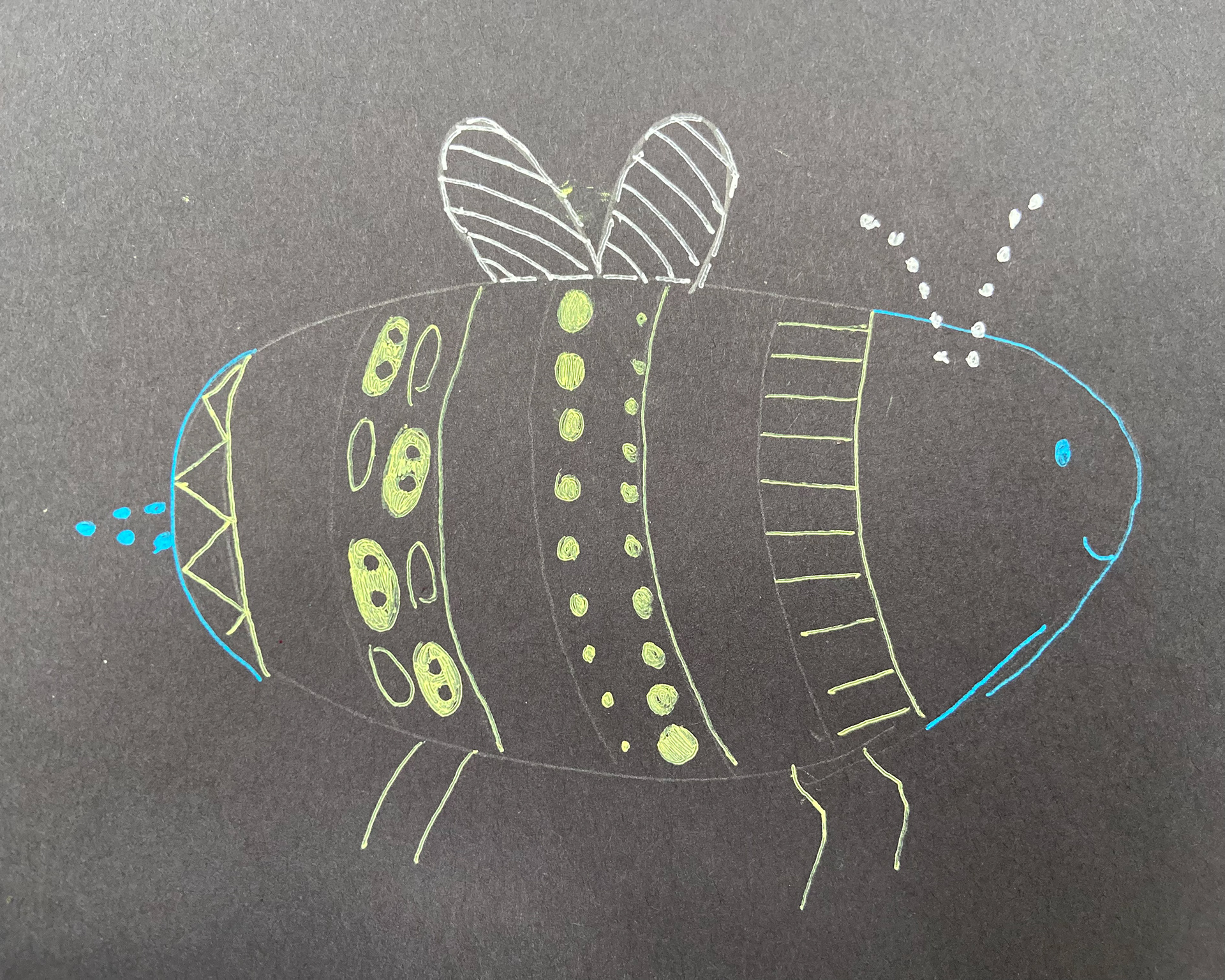 Dylan Korner, "The Bee's Knees", Gel pen, Drawing from Nature