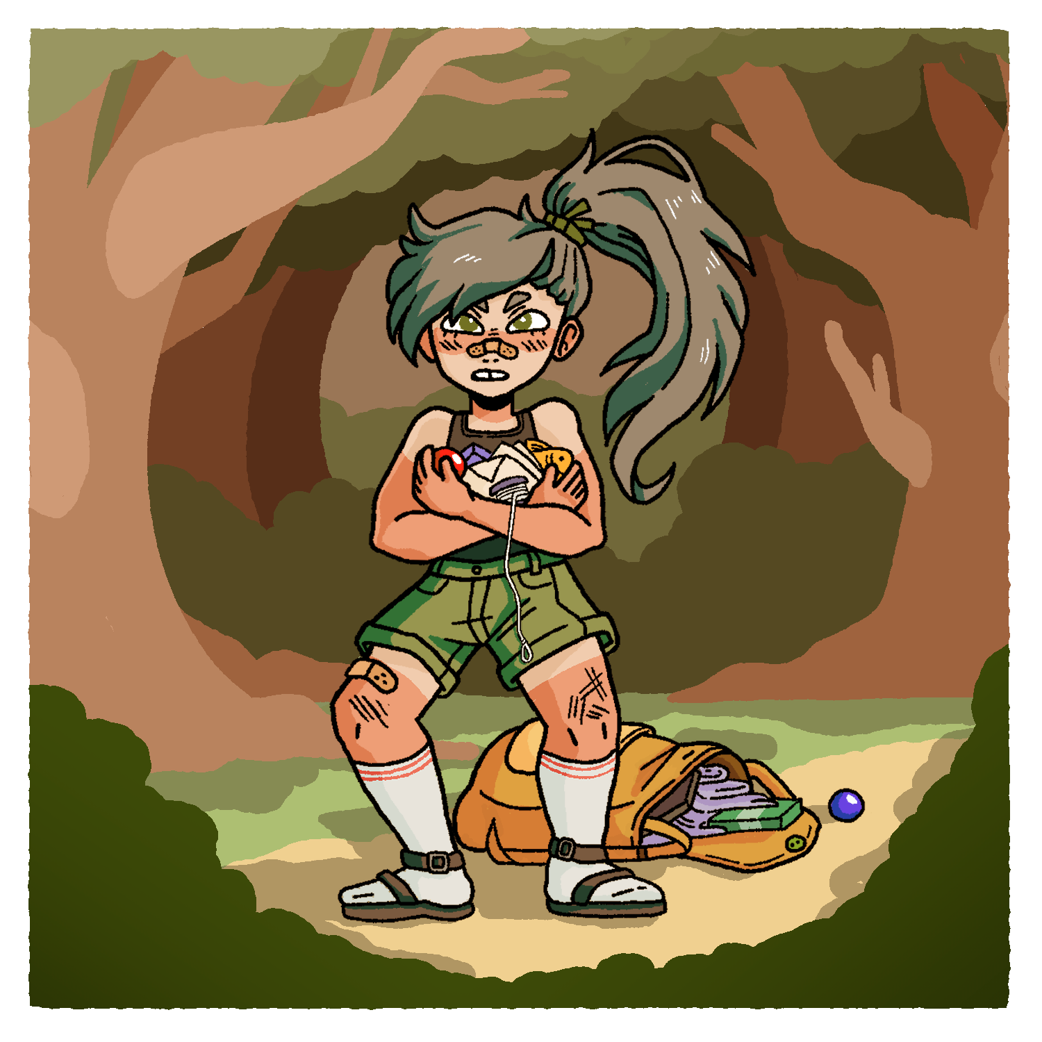Emma Greenman "Adventures in the Woods" Digital Art, Narrative Illustration and Visual Storytelling class