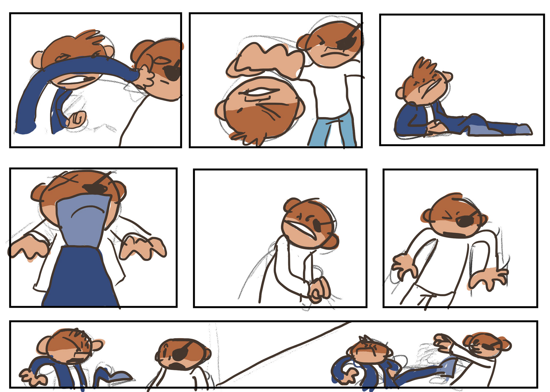 Michael Thompson, "Monkeys" part 5, Digital Art, Webtoons and Storyboarding