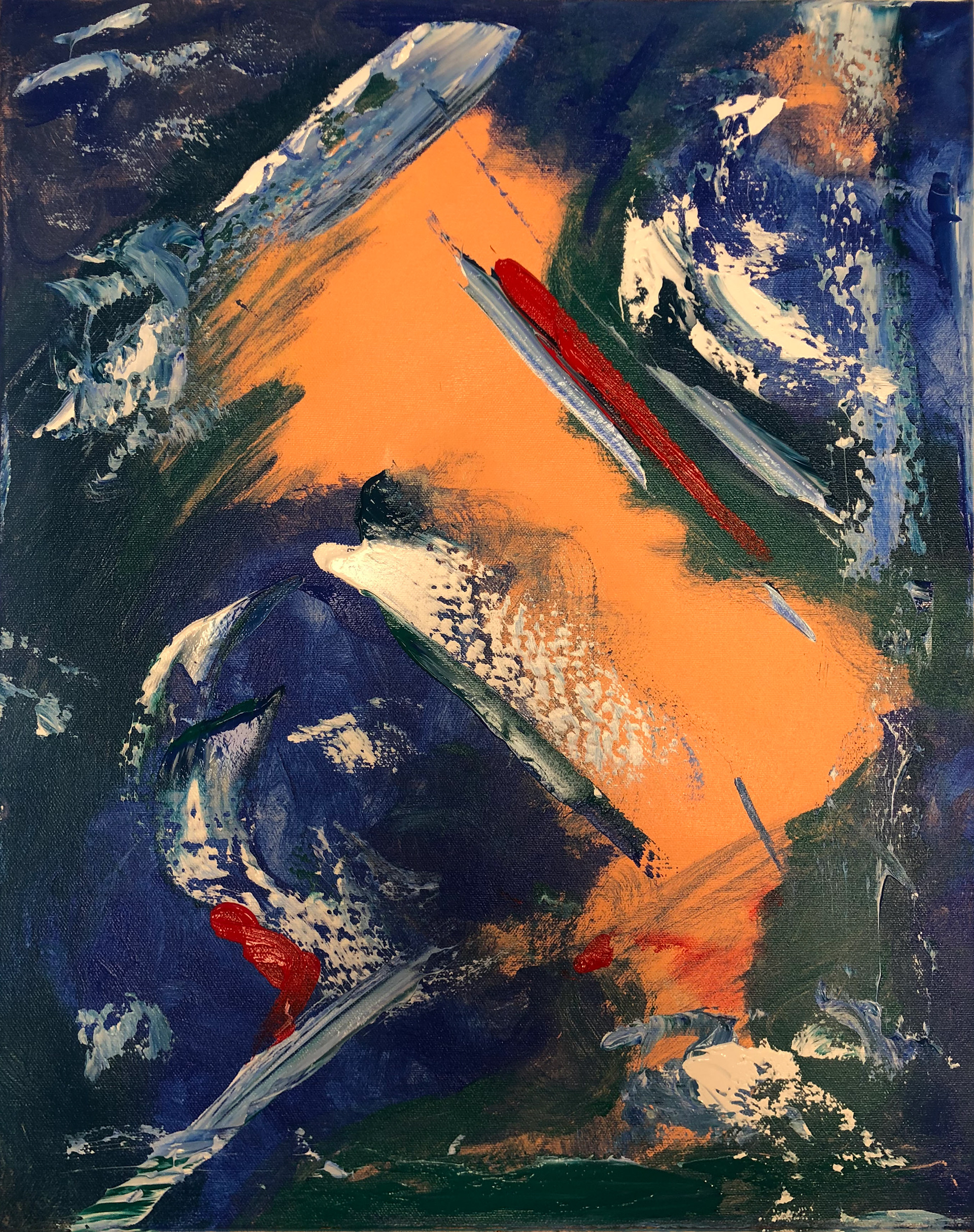 Joseph Locala, "Midnight Pass" 16 x 20", Acrylic, Creative Self Expression in Acrylic Paint Class